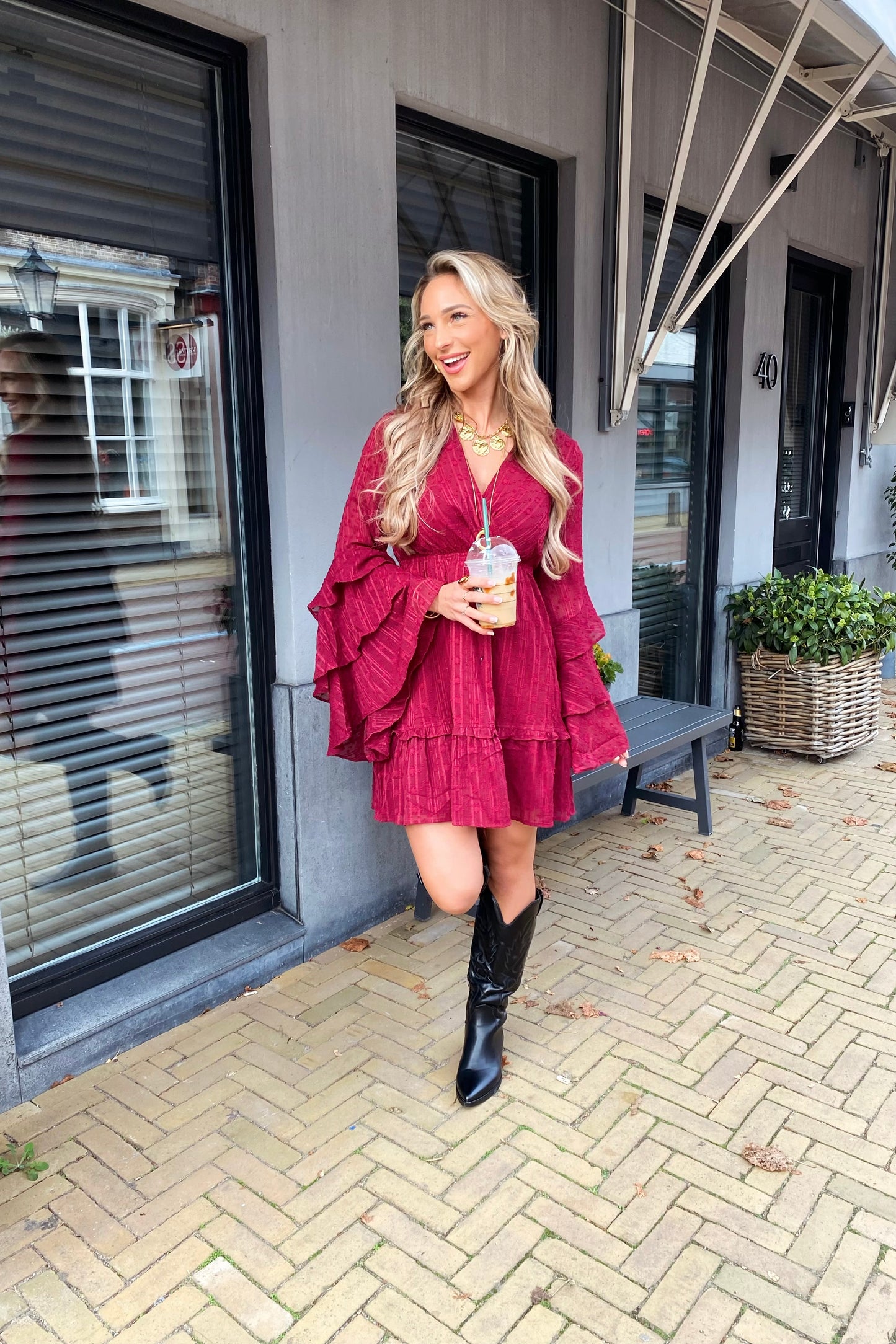 Olivia dress - Burgundy