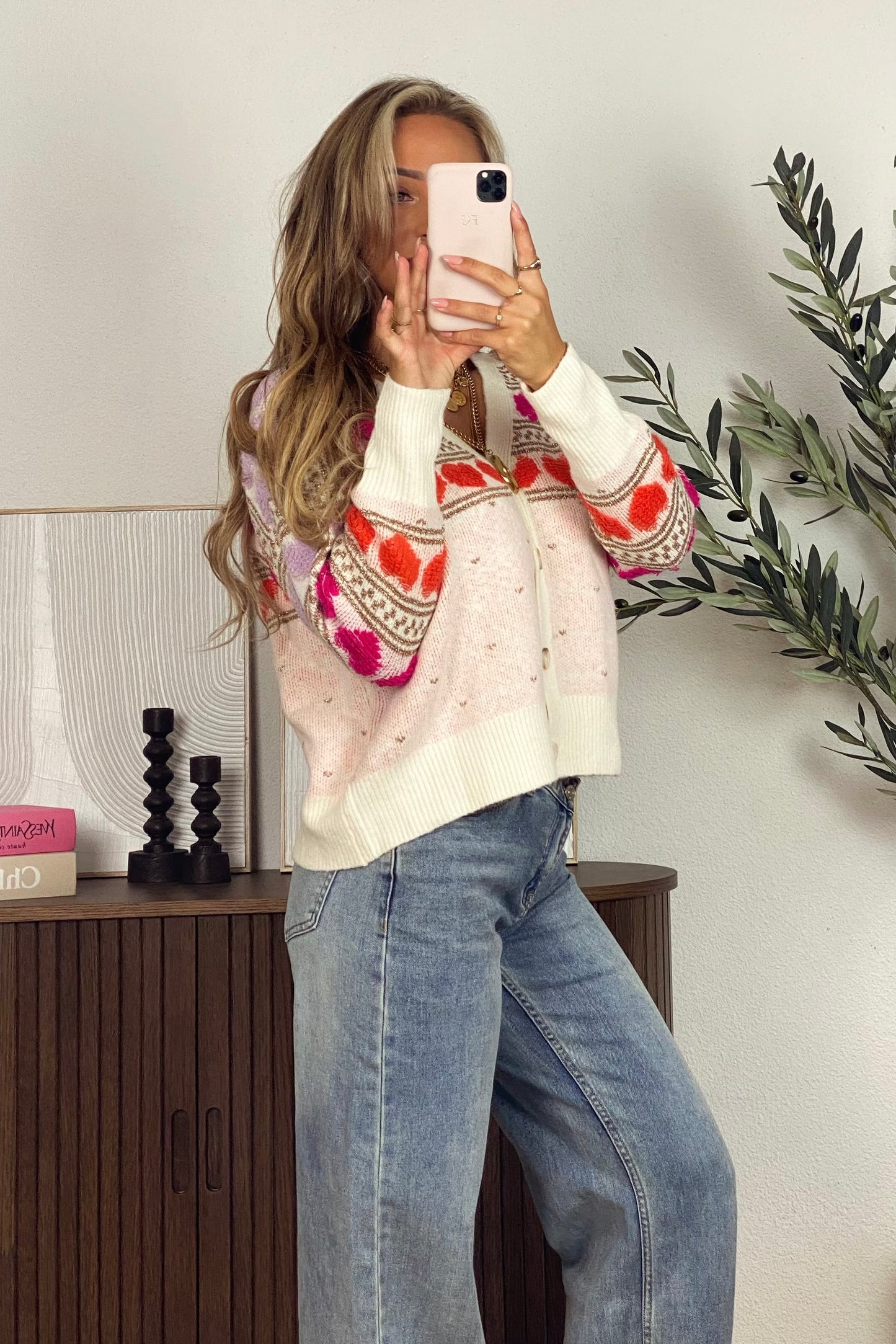 Colored hearts vest - Beige