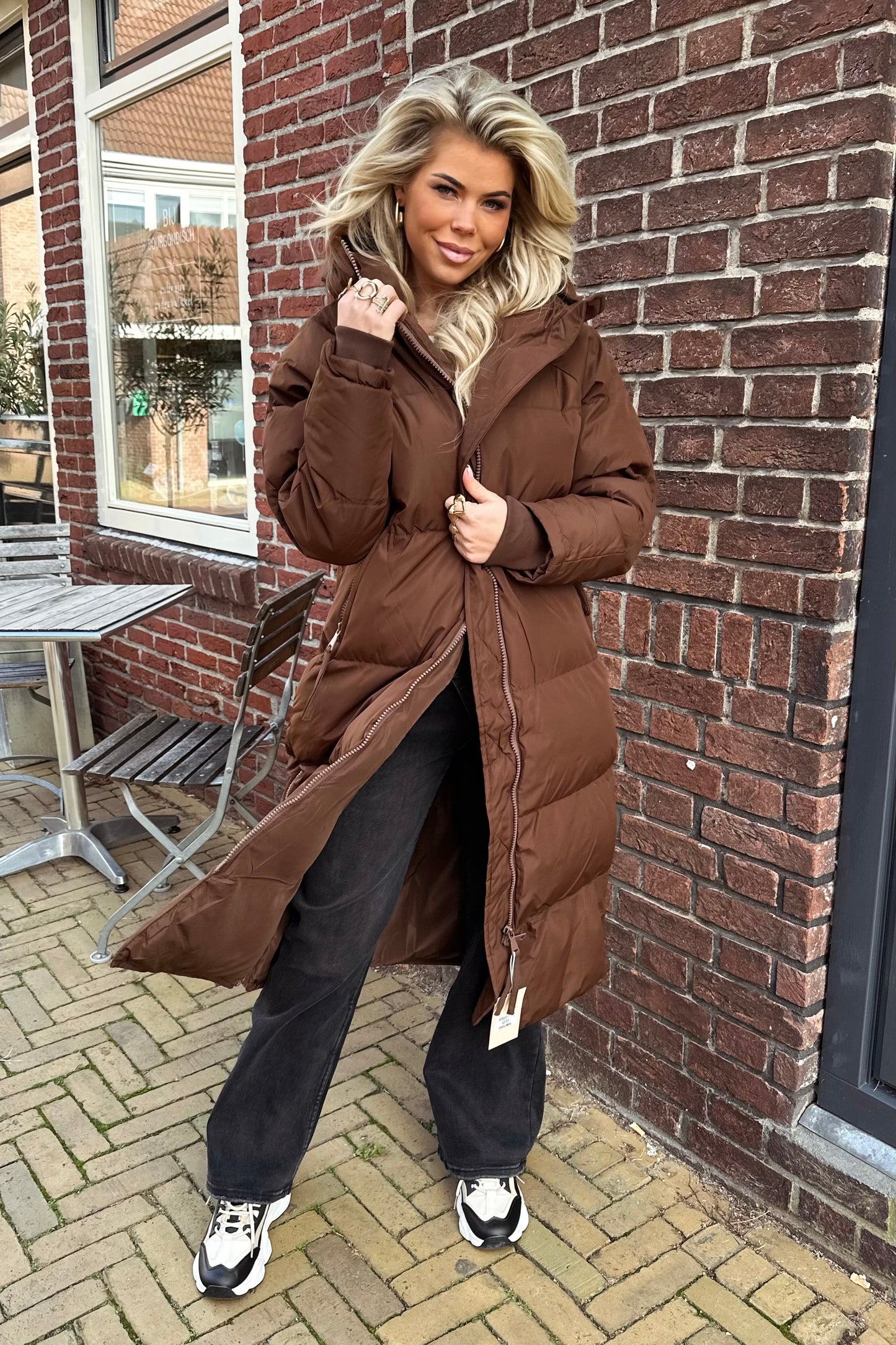 Hailey pufferjas - Brown