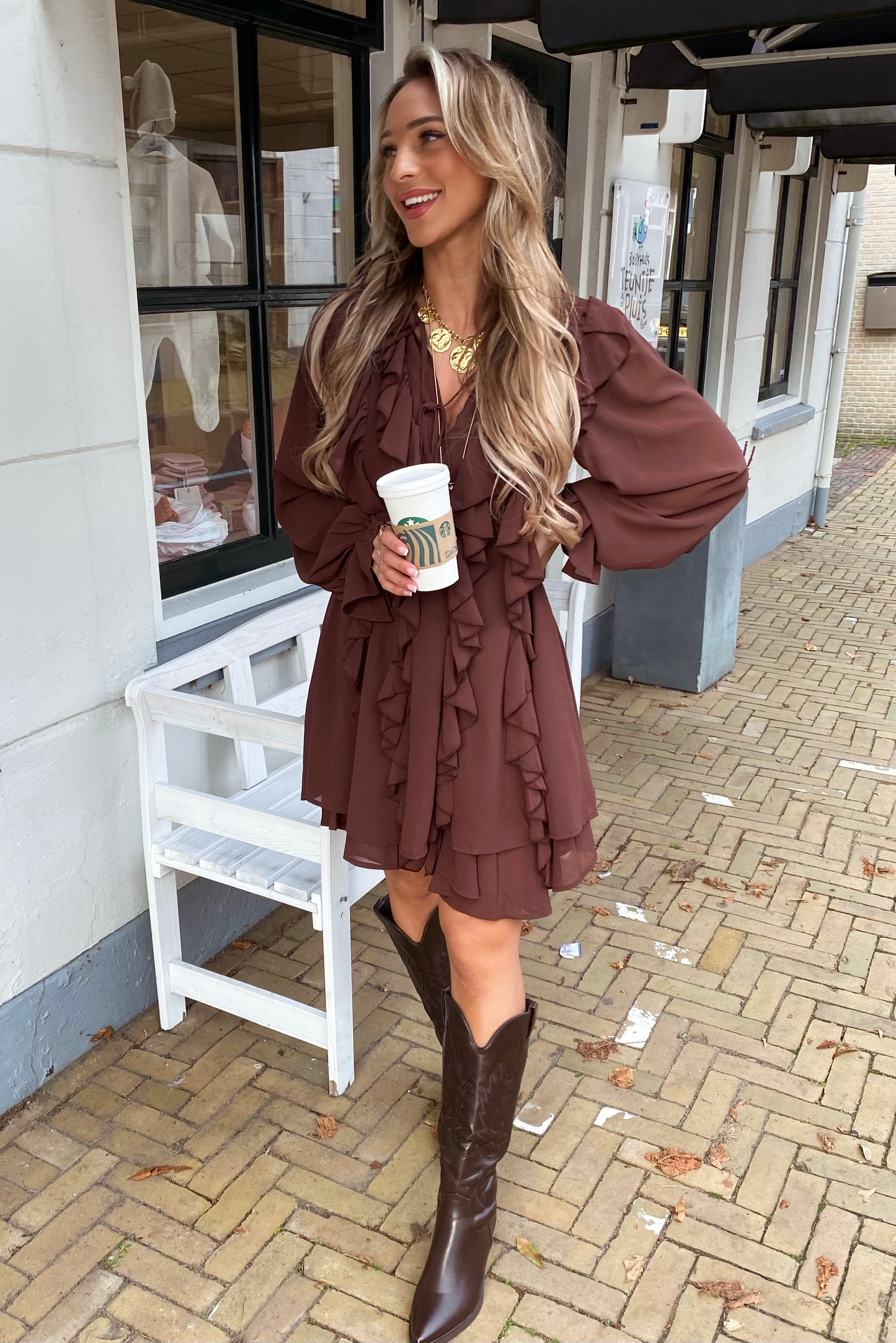 Nina dress - Brown