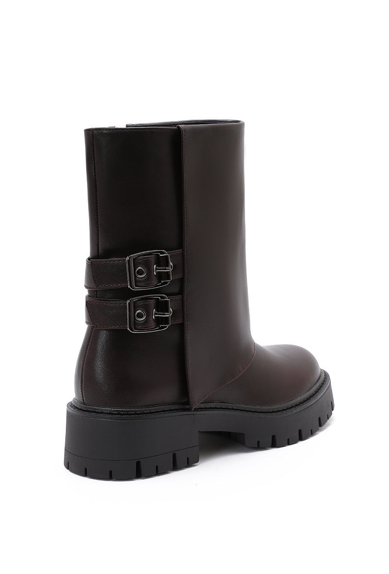 Lizzy biker boots - Brown