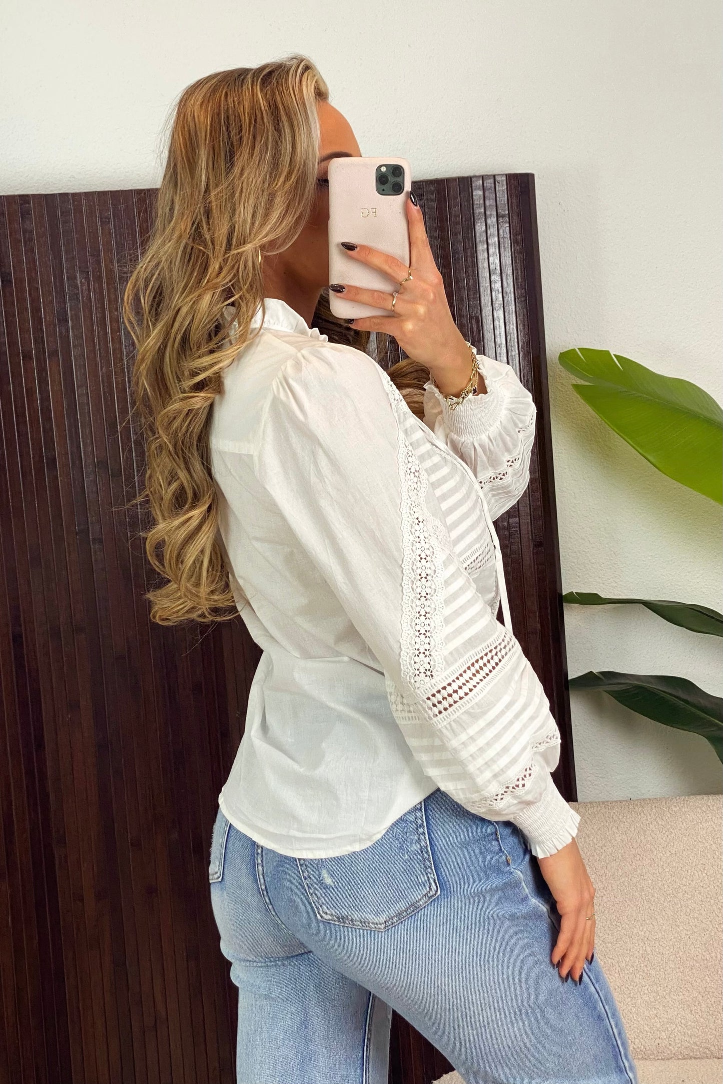 Sari knoopjes blouse - Wit