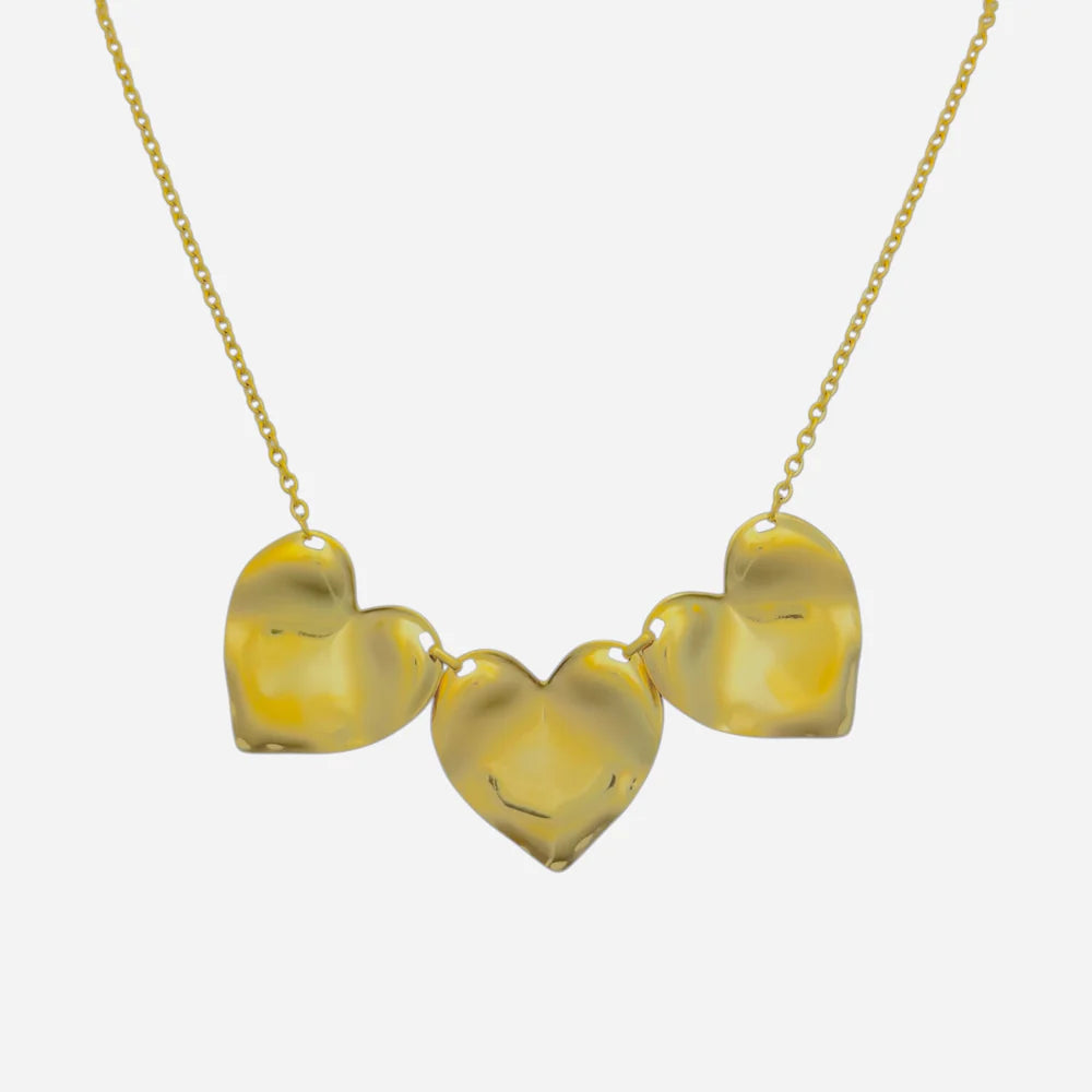Statement Triple love ketting - Goud