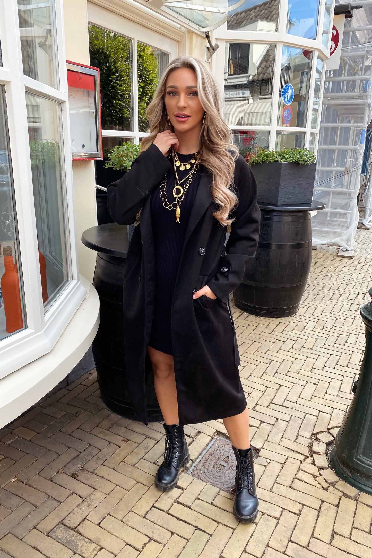 Puck trenchcoat - Black