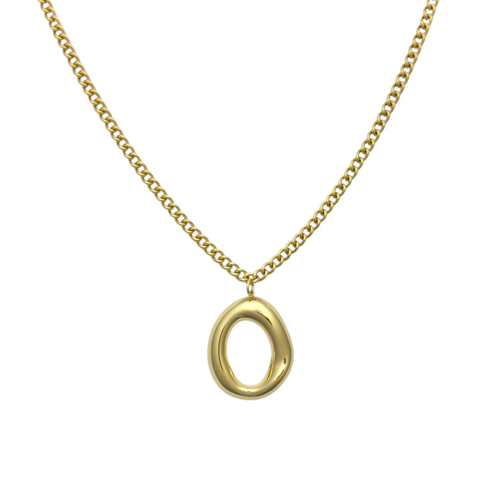 Open ring ketting - Goud