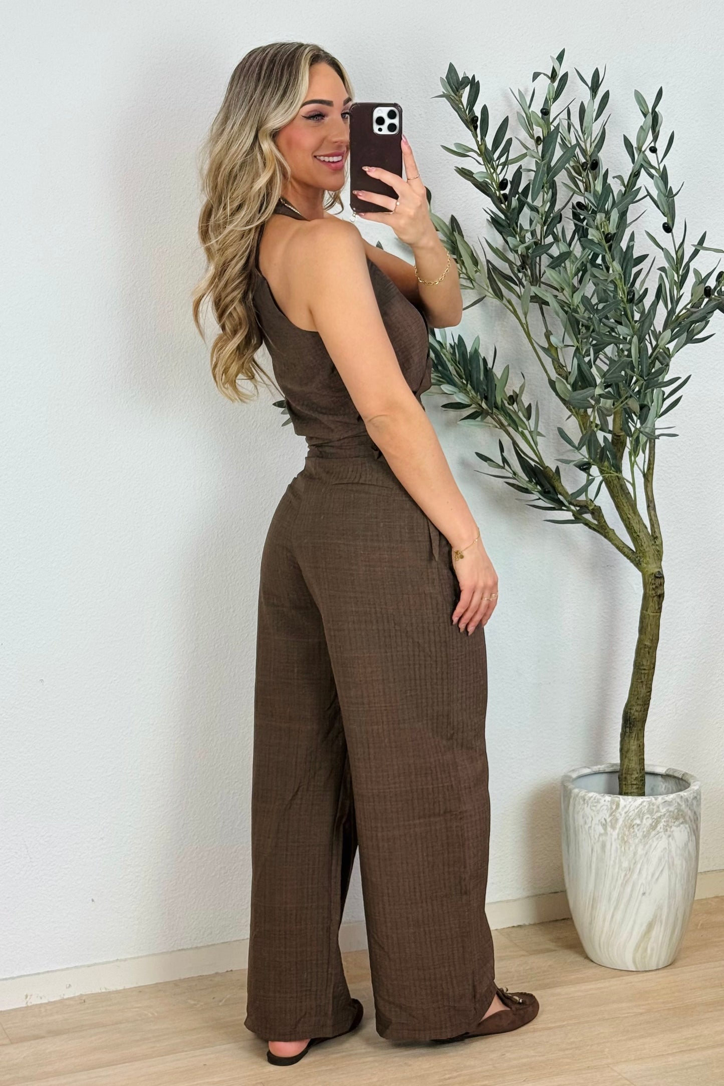 Kirsten top - Bruin