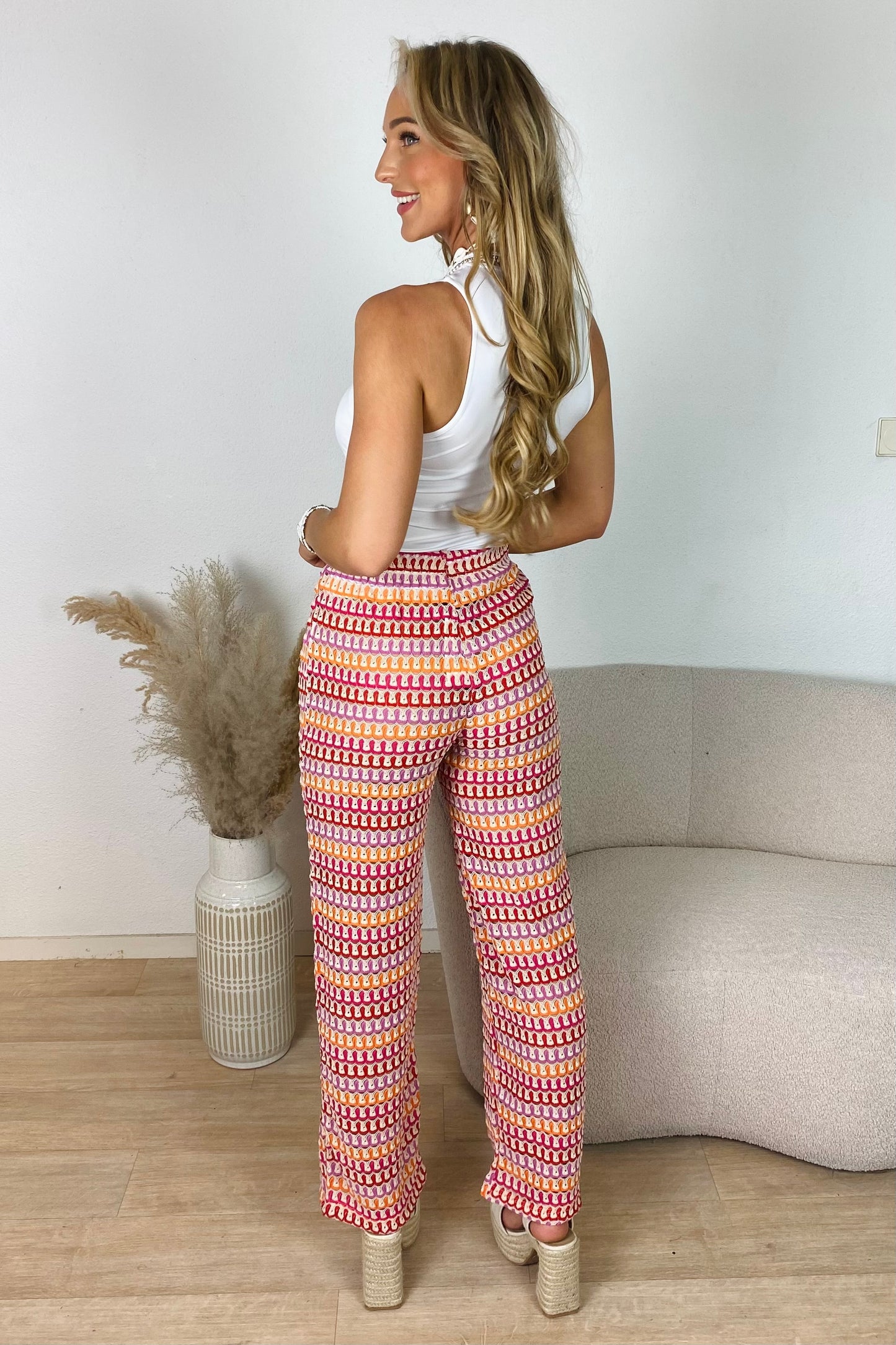 Zigzag broek - Fuchsia