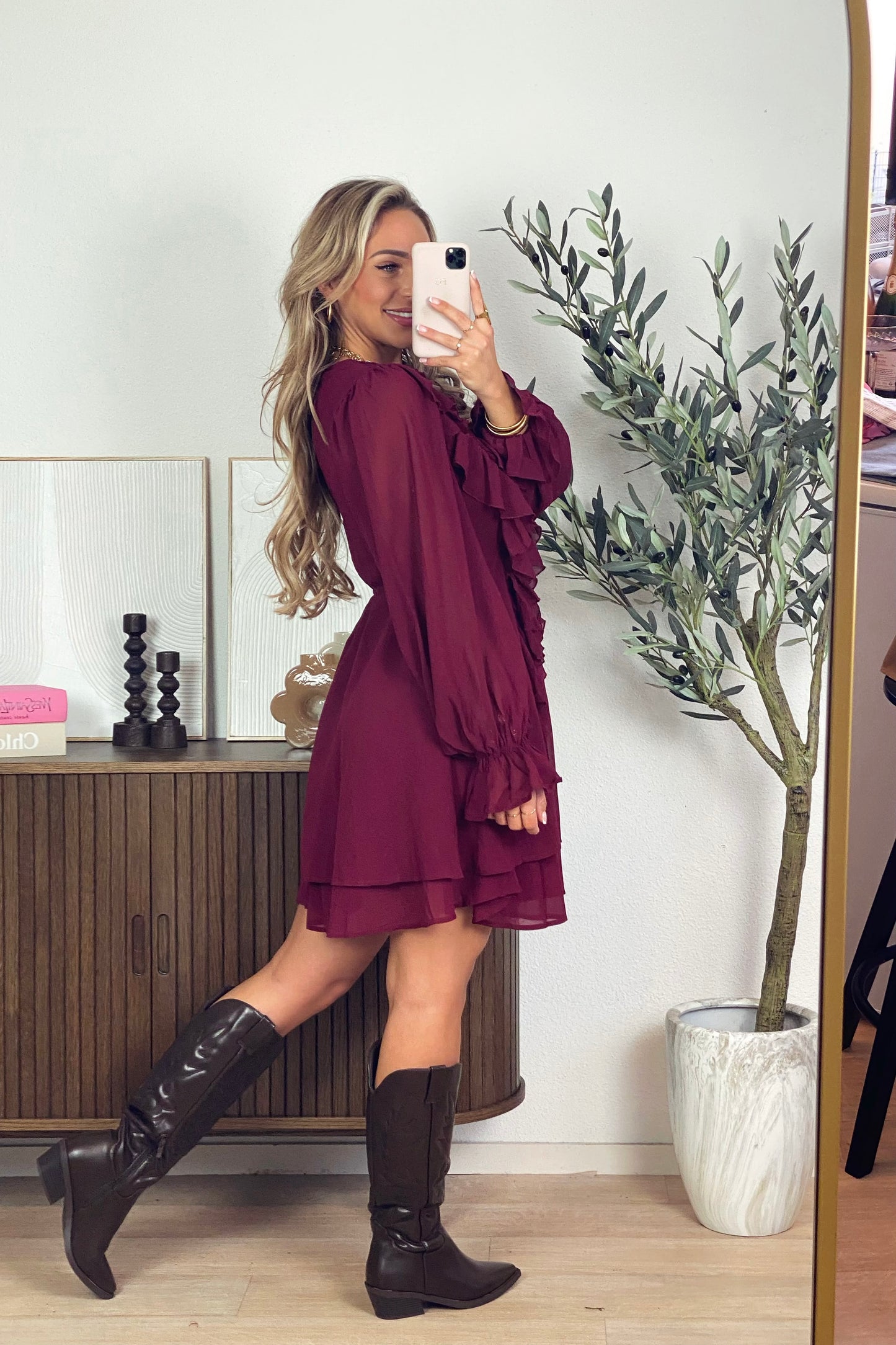 Nina dress - Burgundy