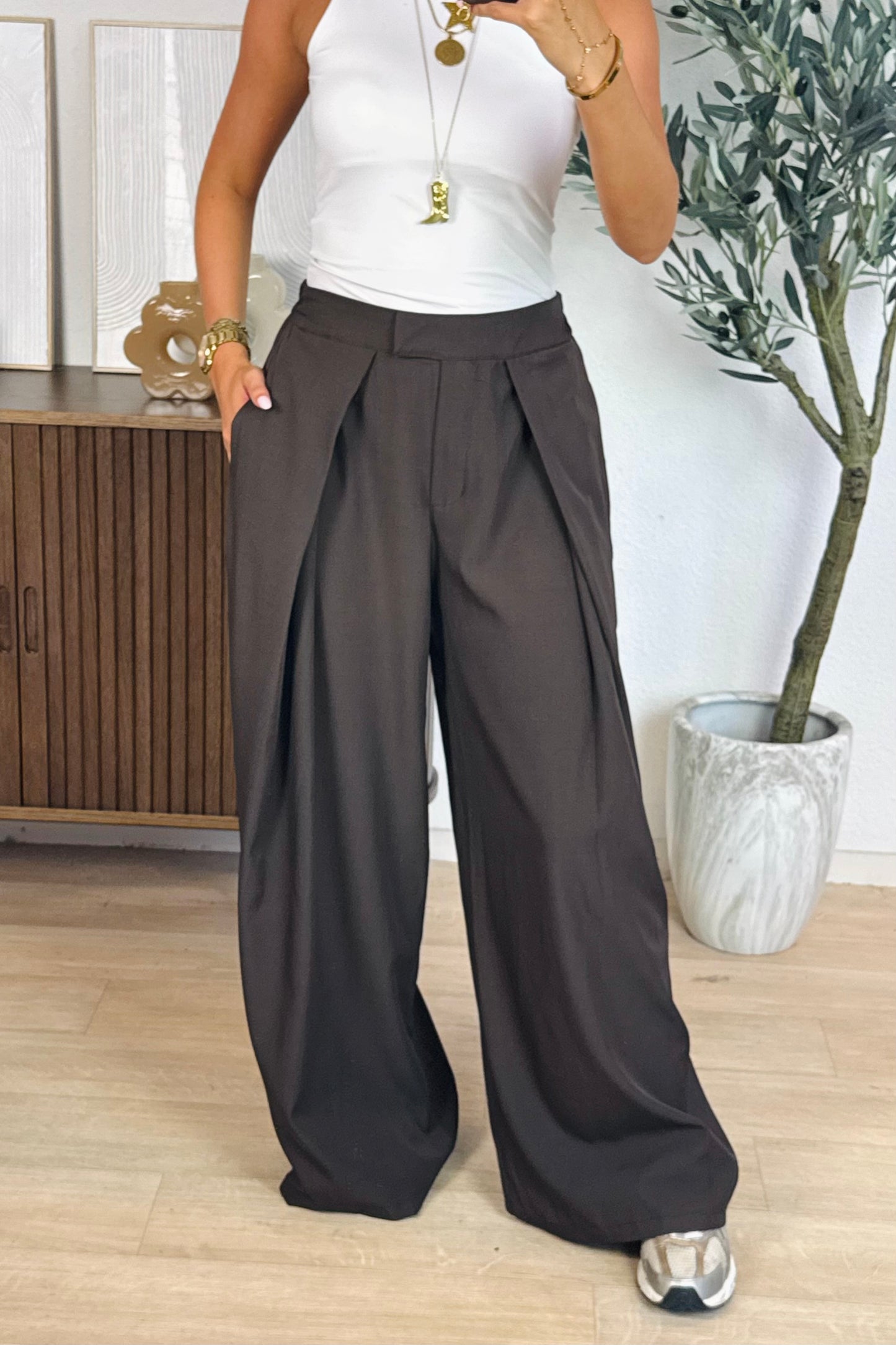 Essential pantalon - Bruin