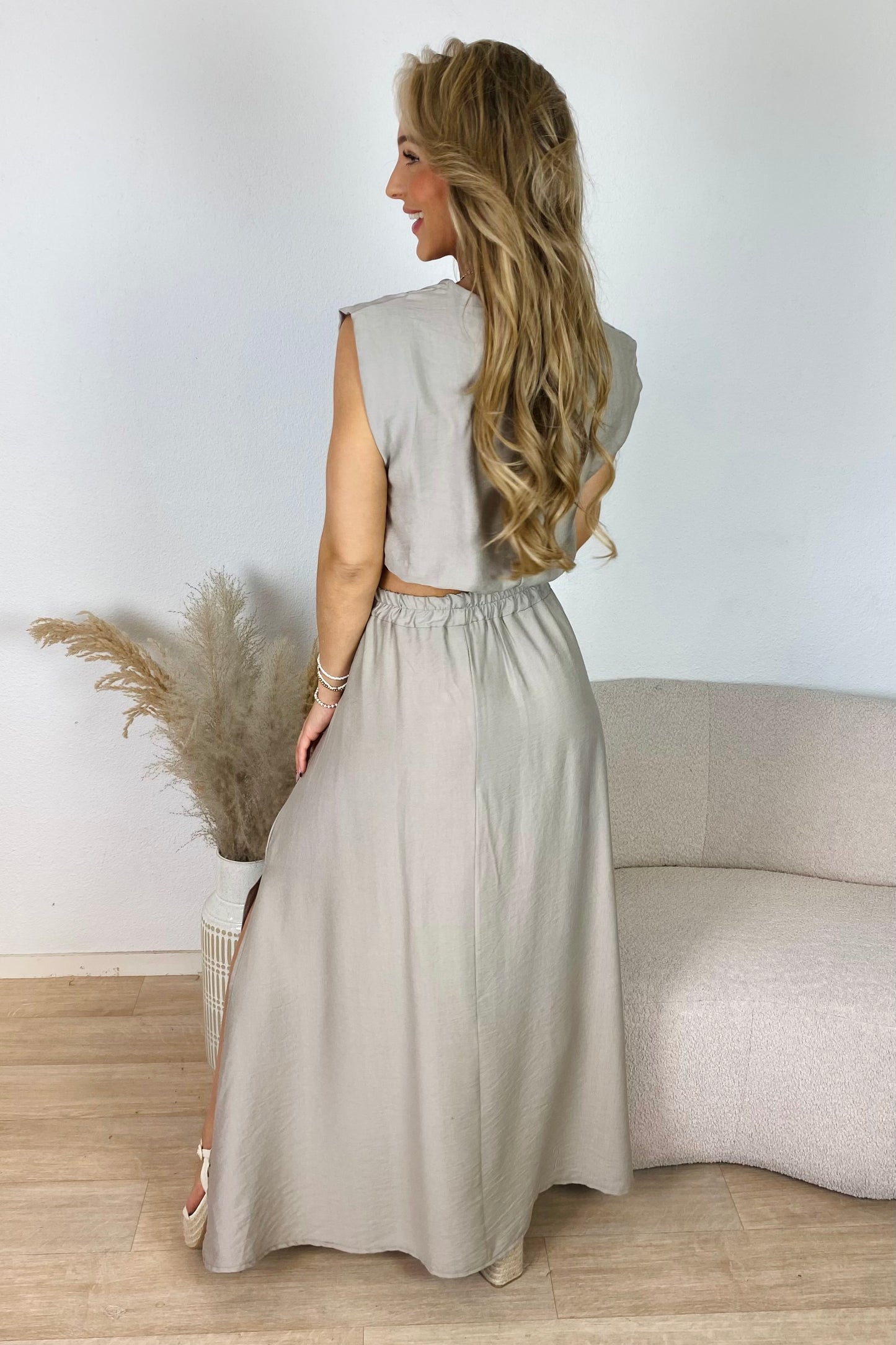 Boho splitrok set - Taupe