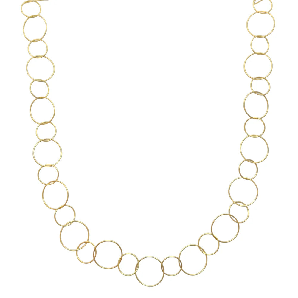 Lange Cirkel Ketting - Goud