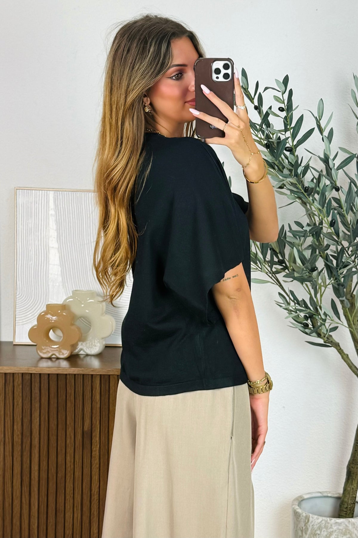 Kayleigh top - Zwart