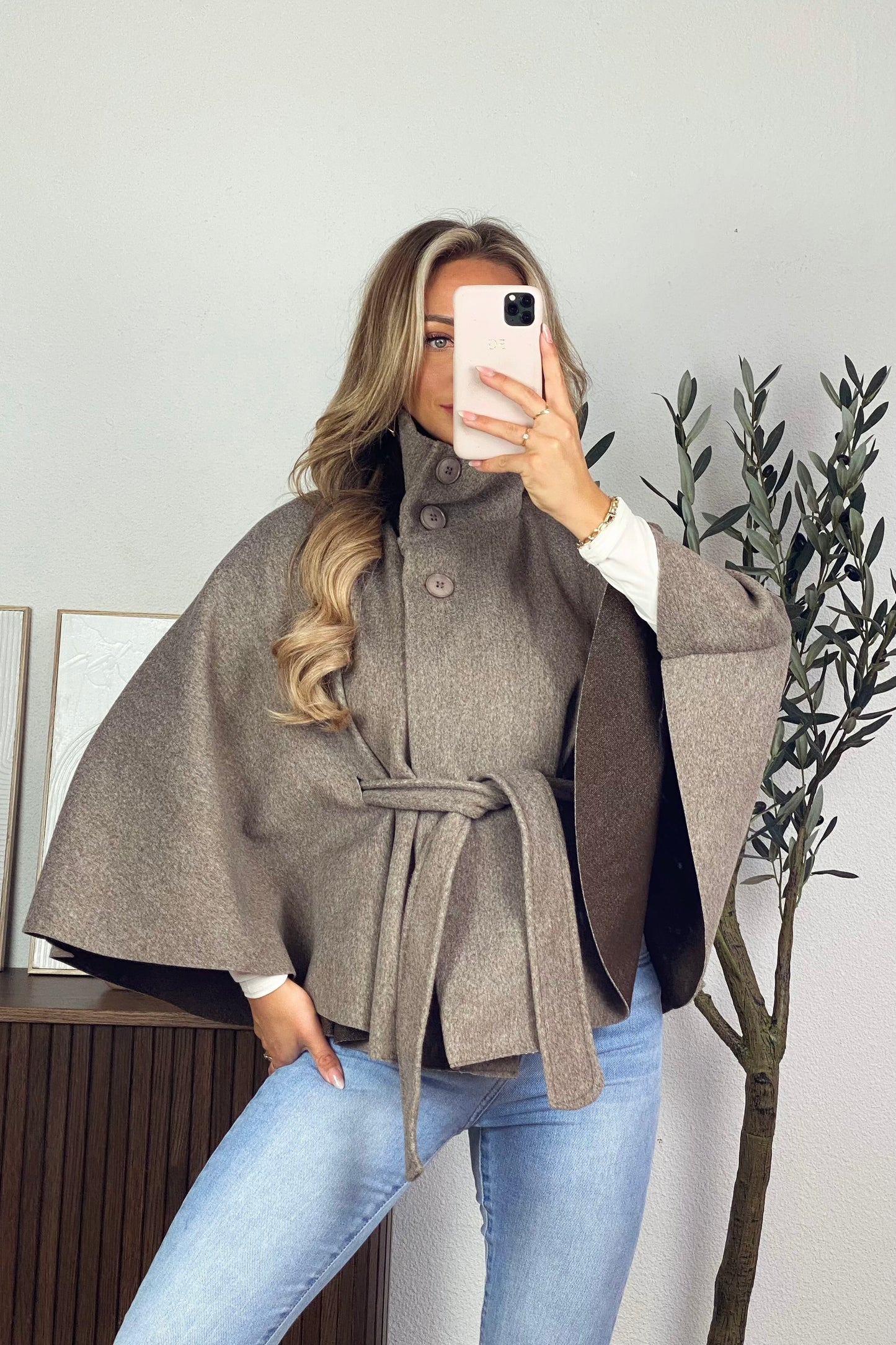 Vera poncho - Taupe