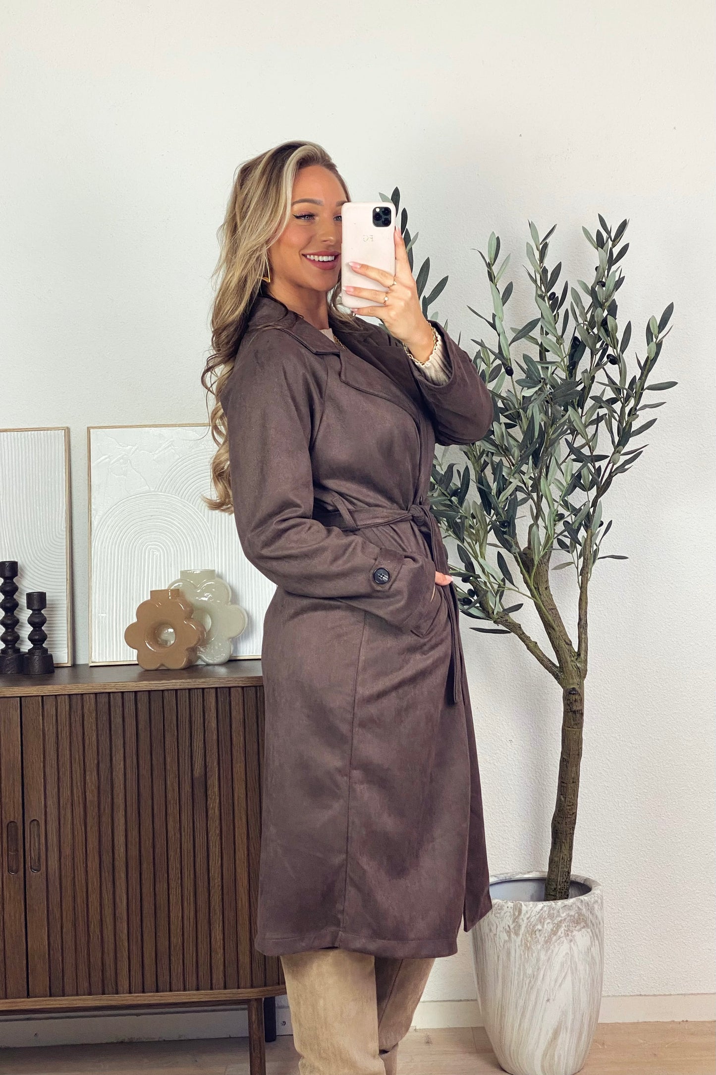 Puck trenchcoat - Brown