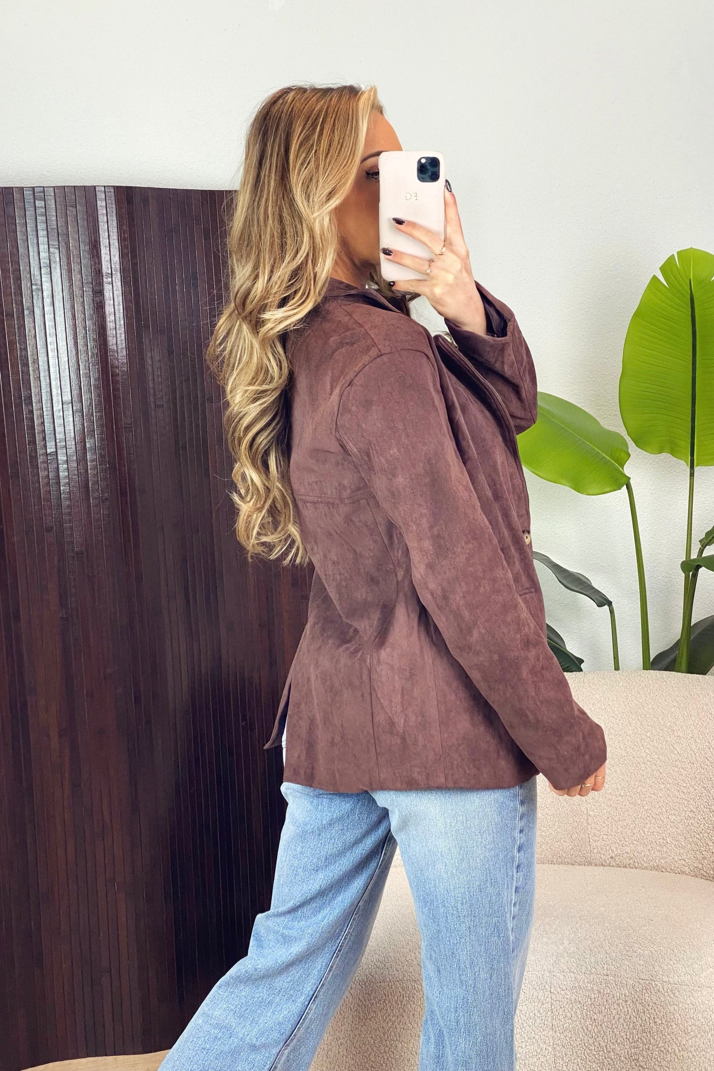 Coco suede blazer - Bruin