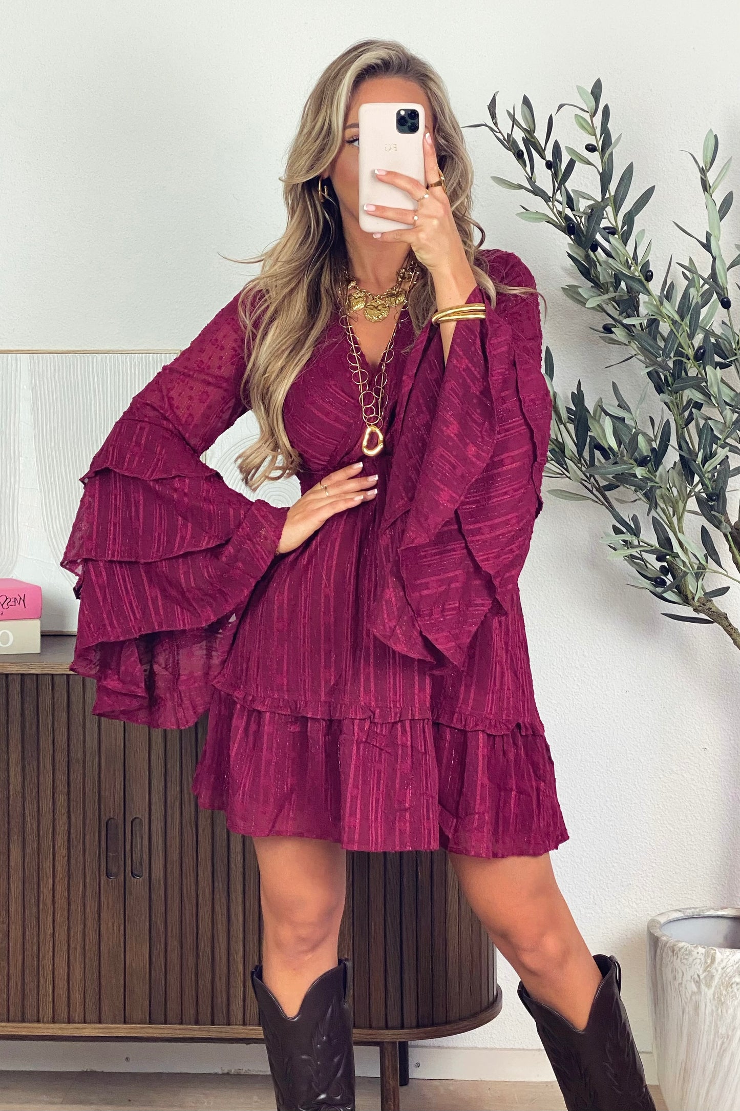 Olivia dress - Burgundy