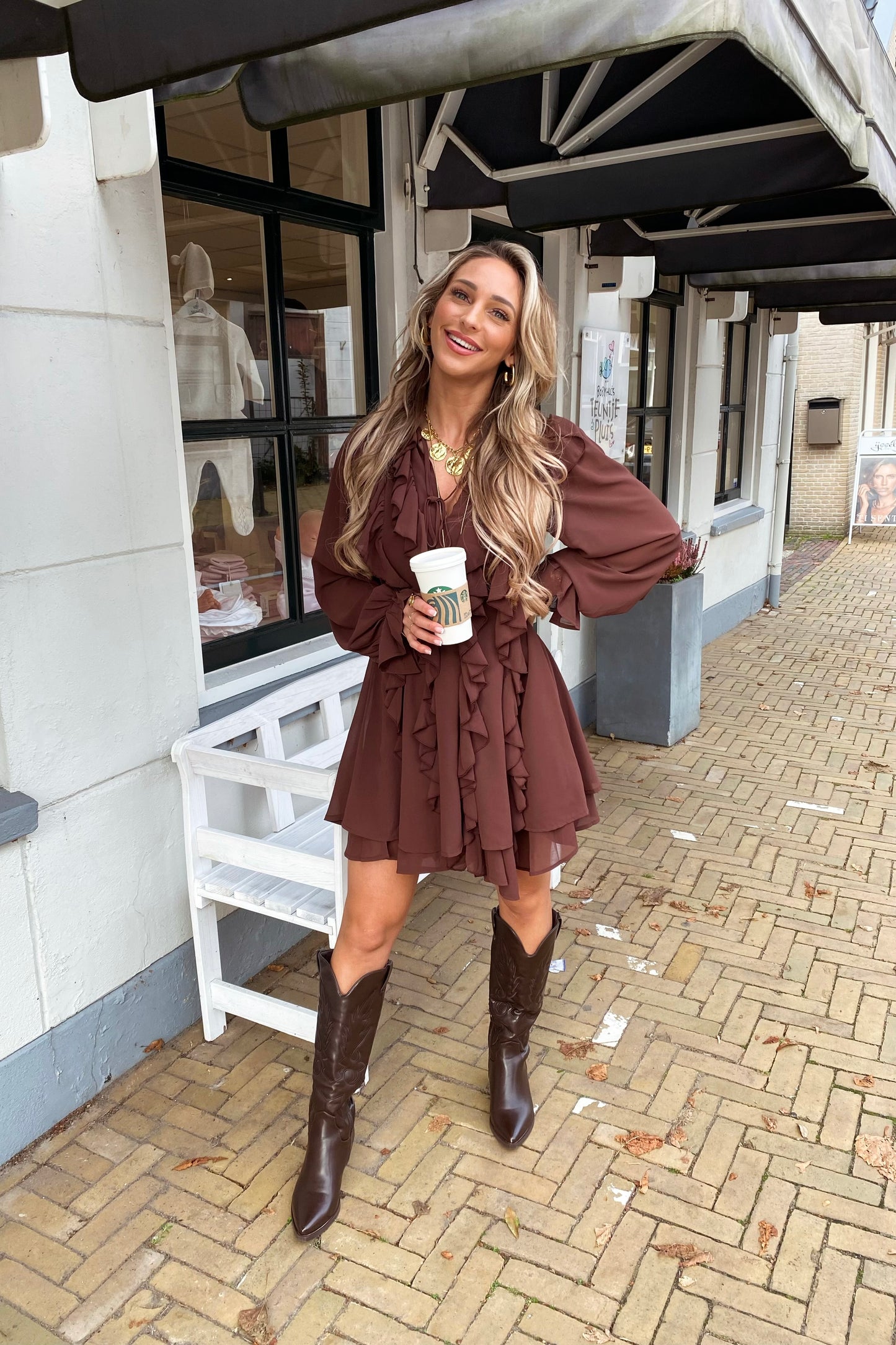 Nina dress - Brown