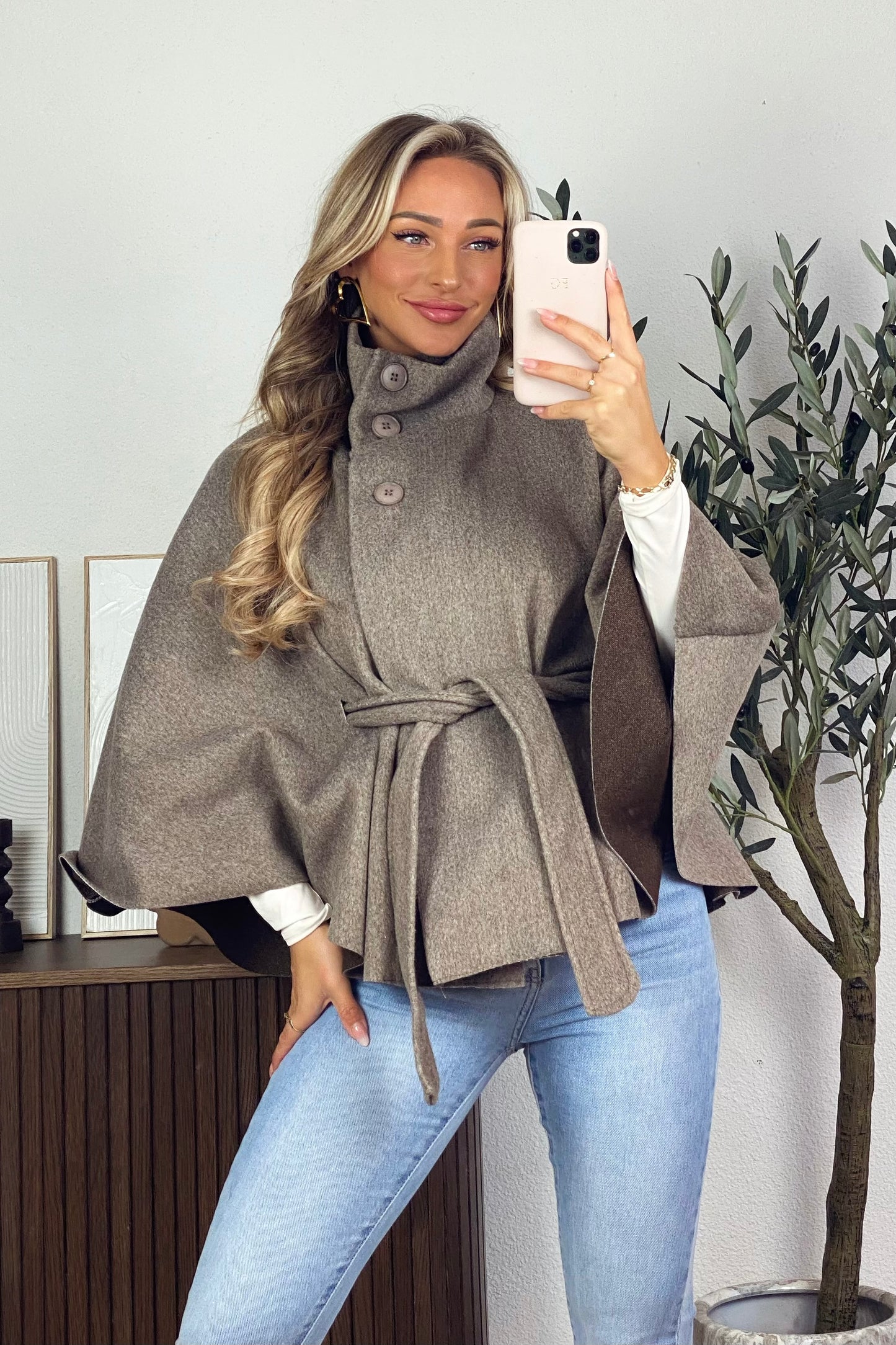Vera poncho - Taupe