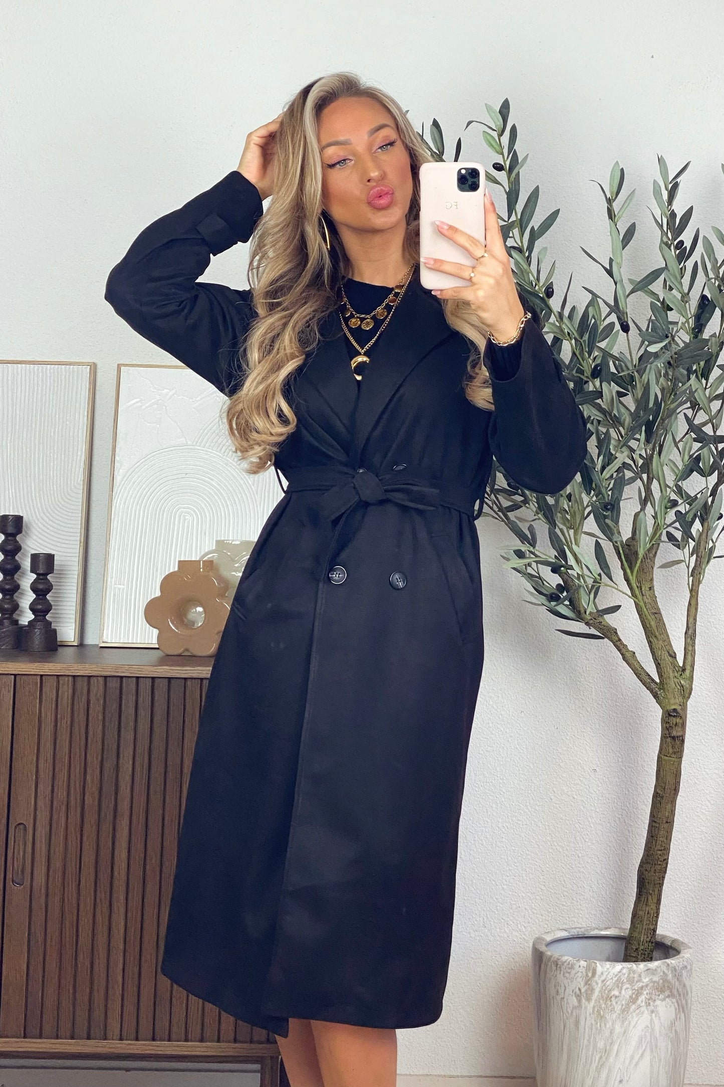 Puck trenchcoat - Black