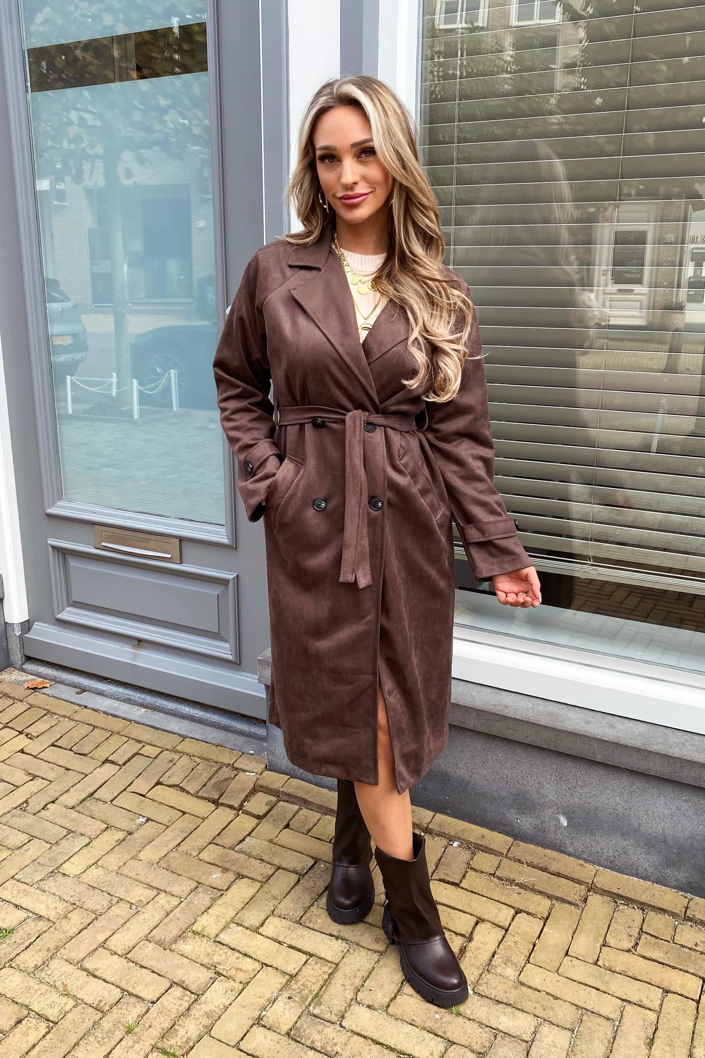 Puck trenchcoat - Brown