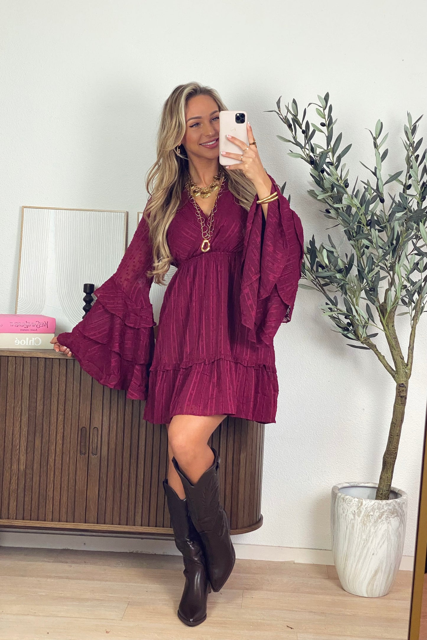 Olivia dress - Burgundy