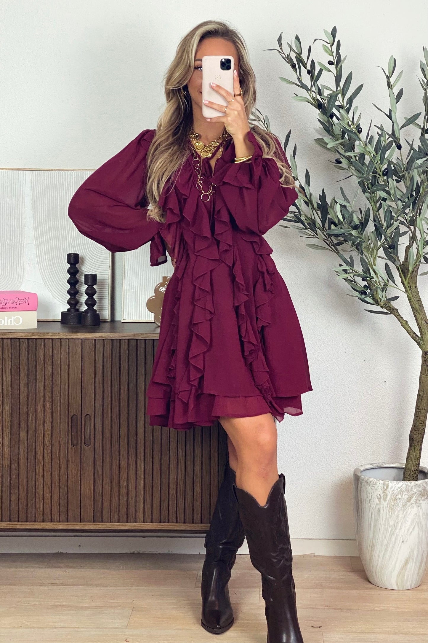Nina dress - Burgundy
