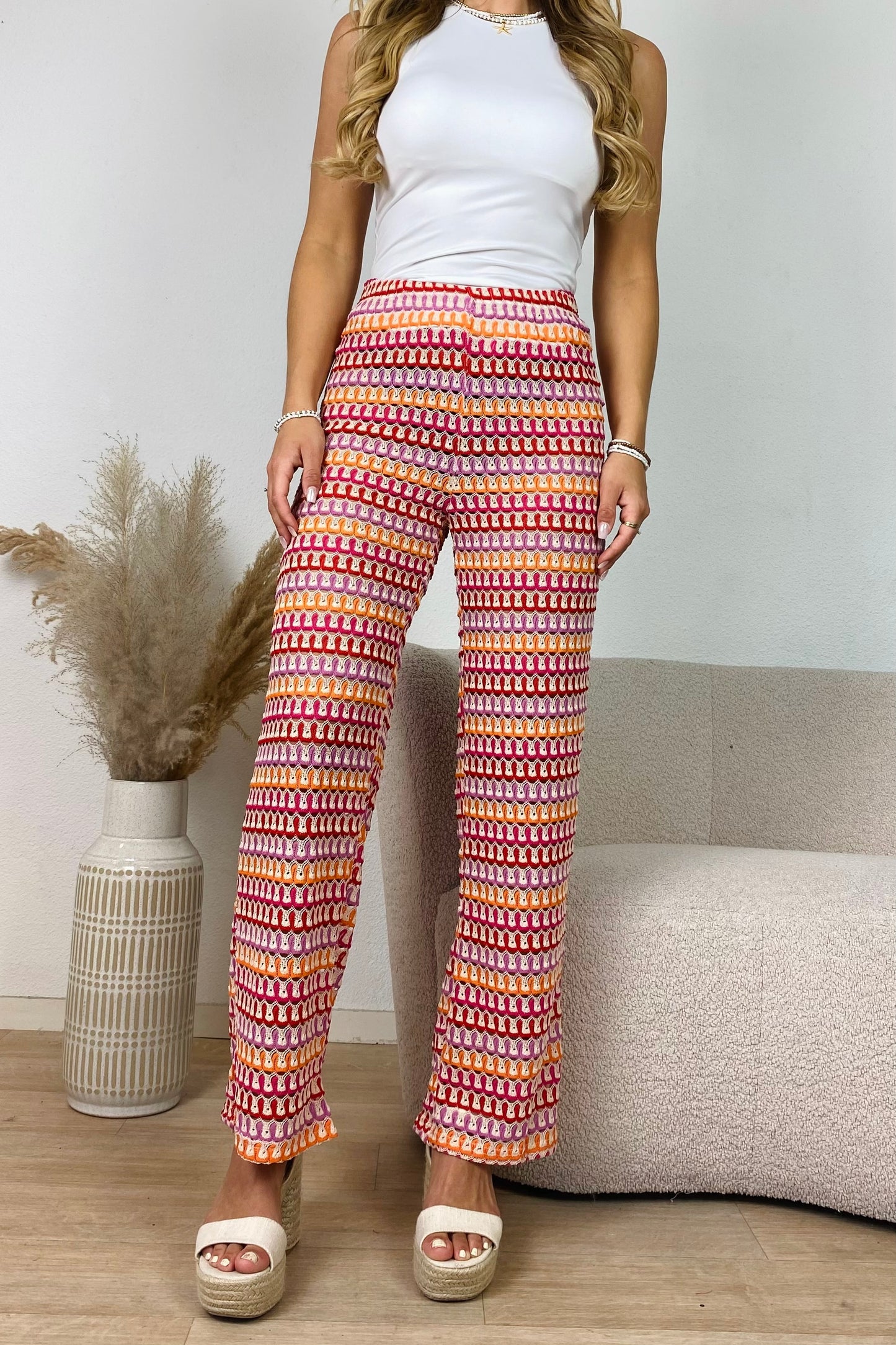 Zigzag broek - Fuchsia