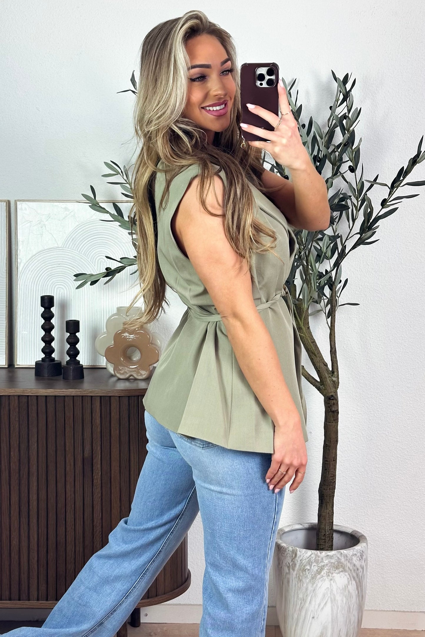 Cayla gilet - Groen