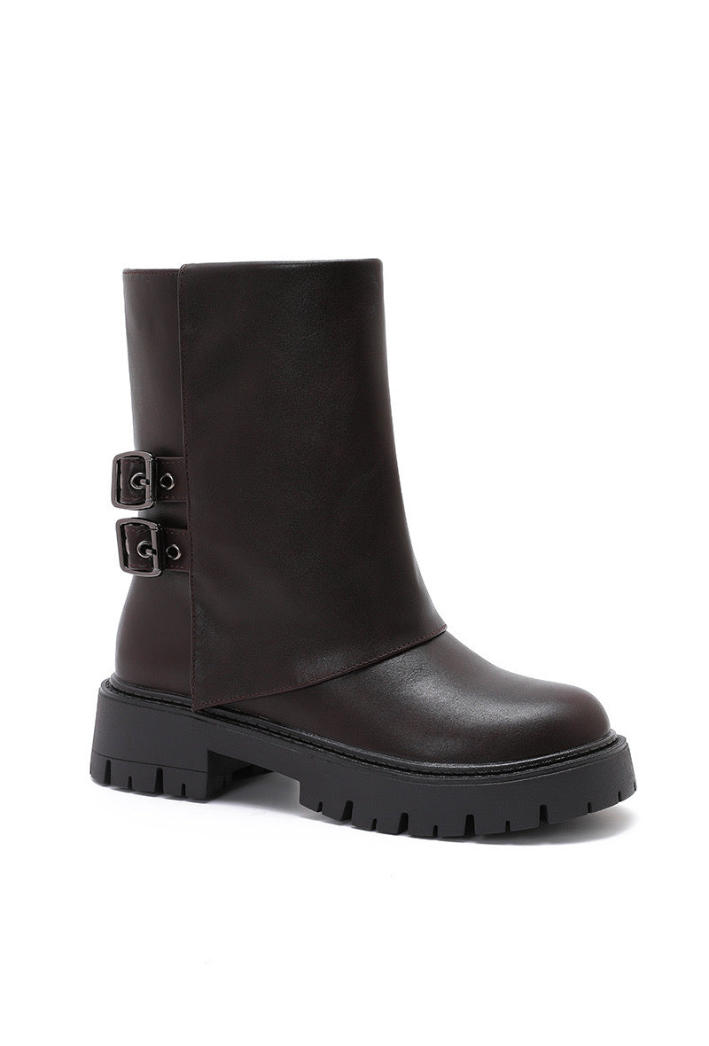 Lizzy biker boots - Brown