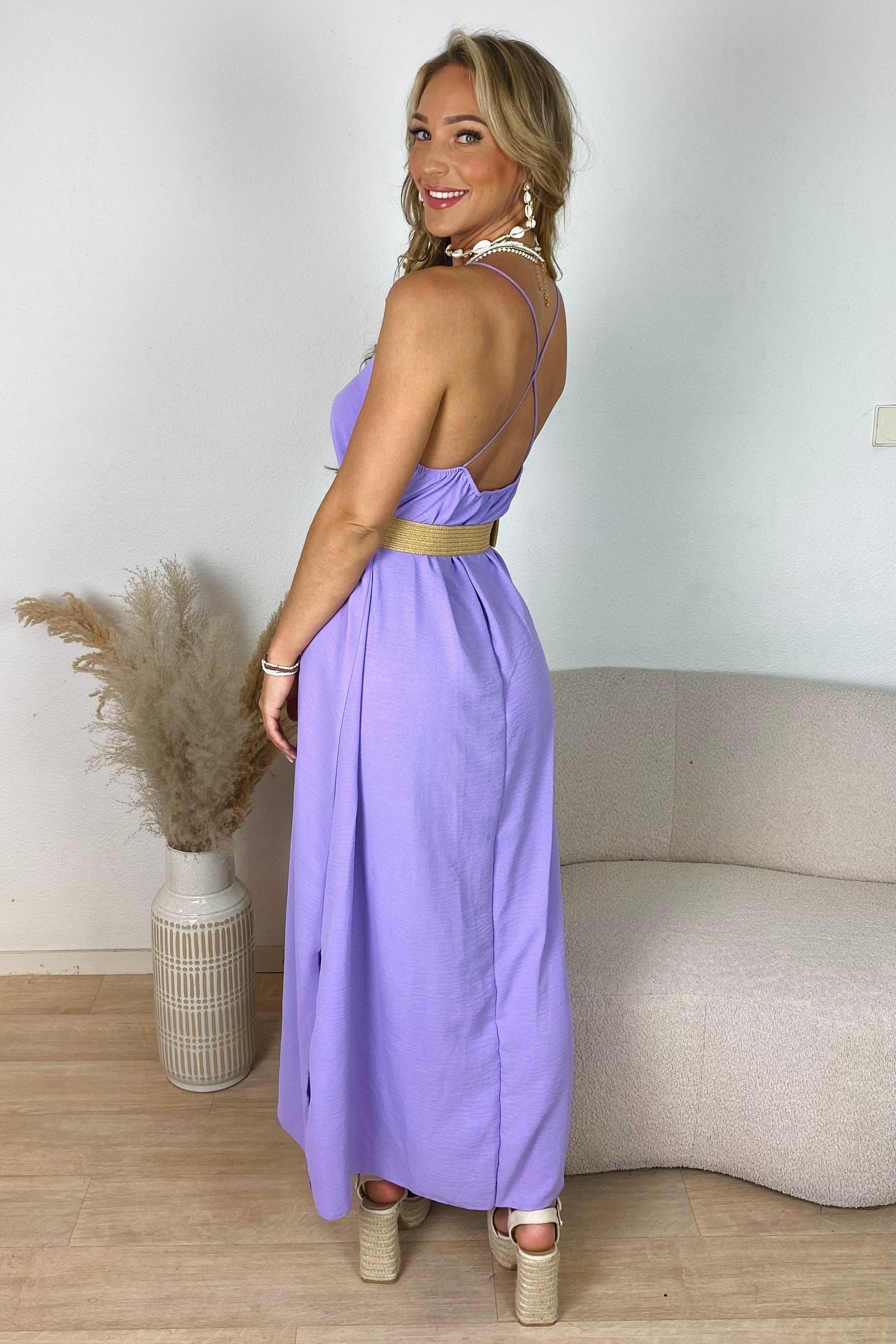 Flowy maxi jurk - Lila