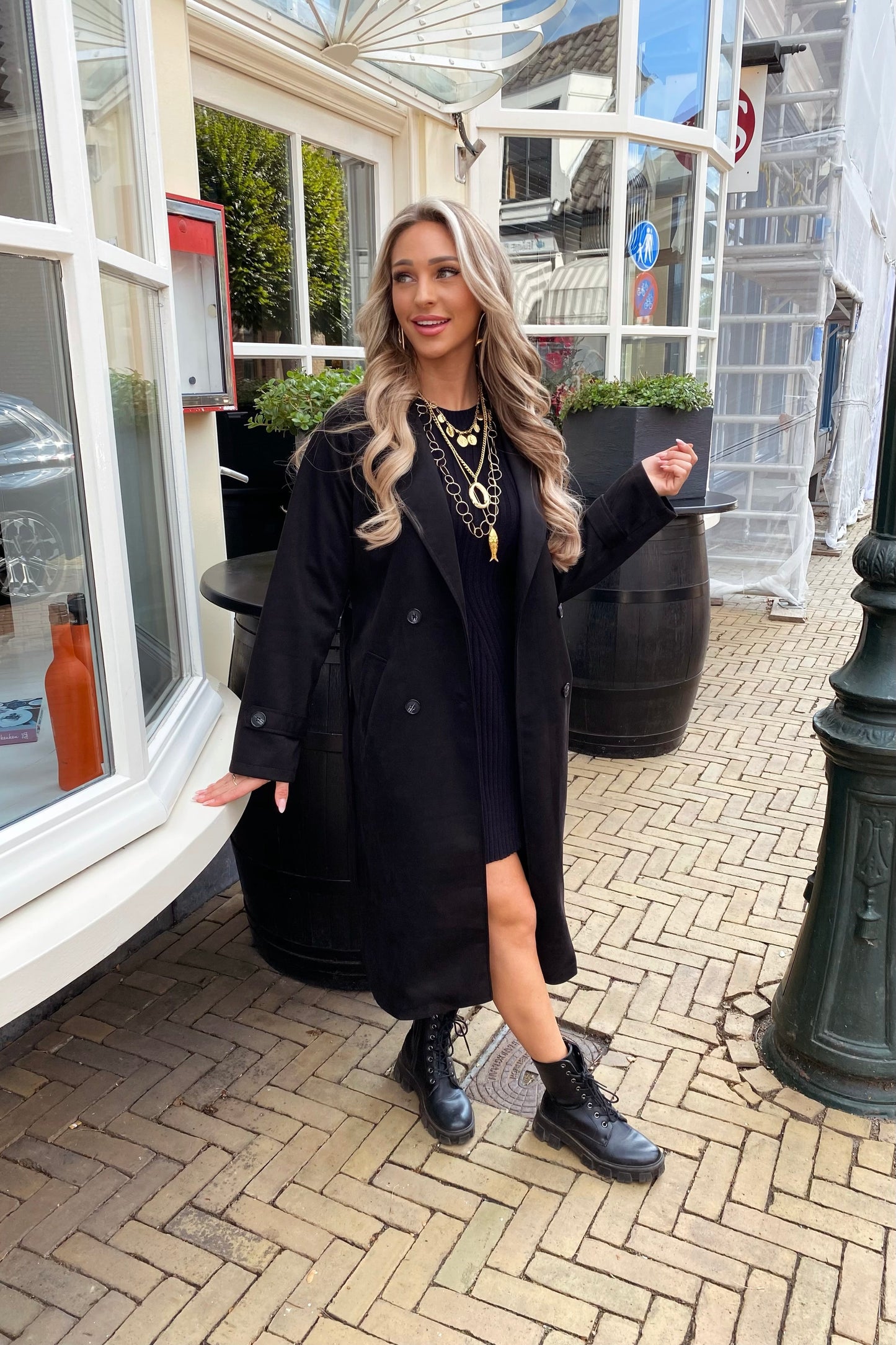 Puck trenchcoat - Black