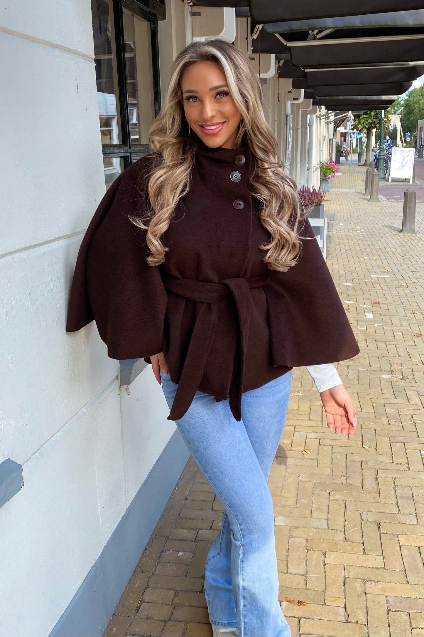 Vera poncho - Brown