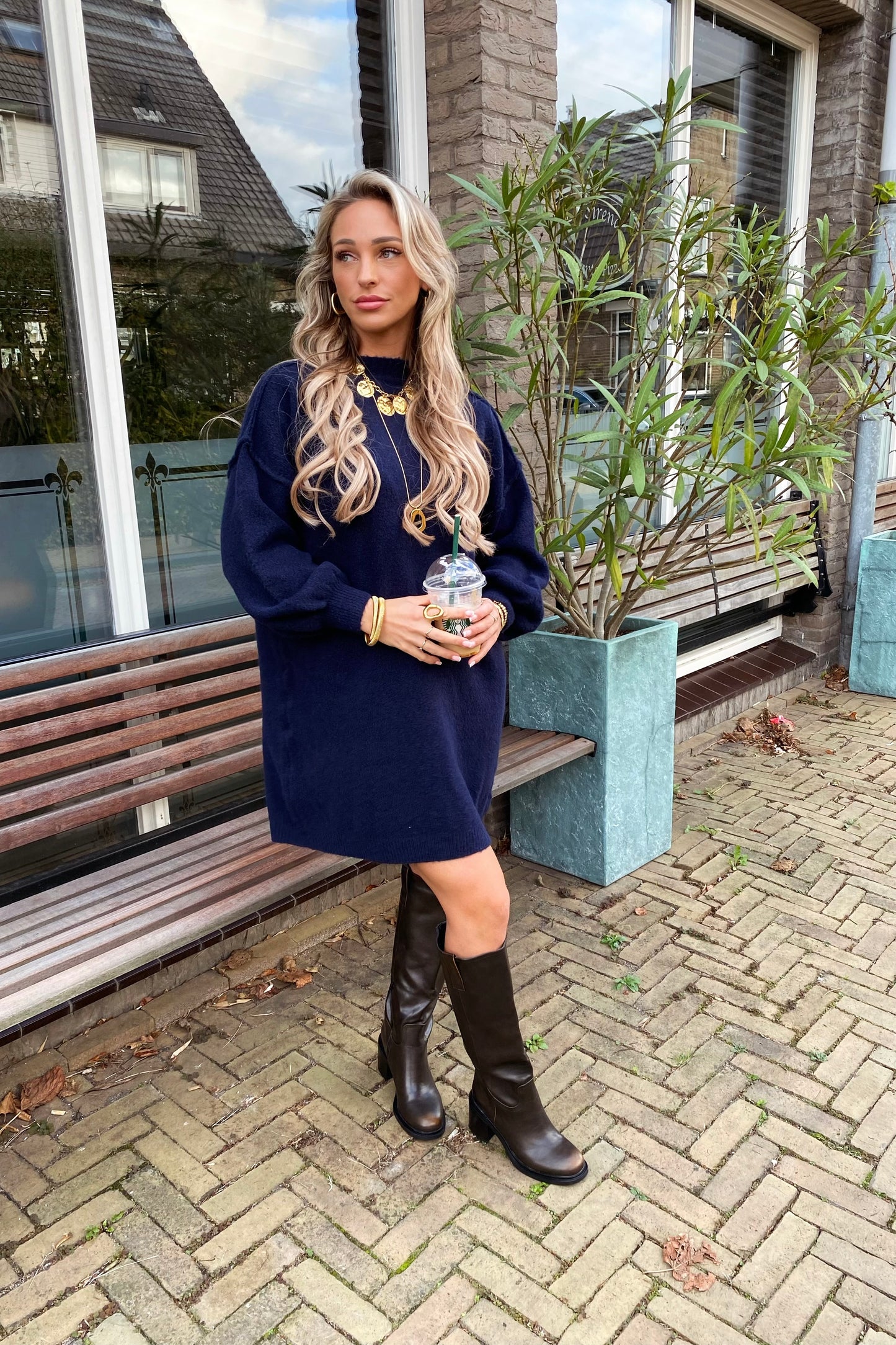 Benthe knit dress - Blue