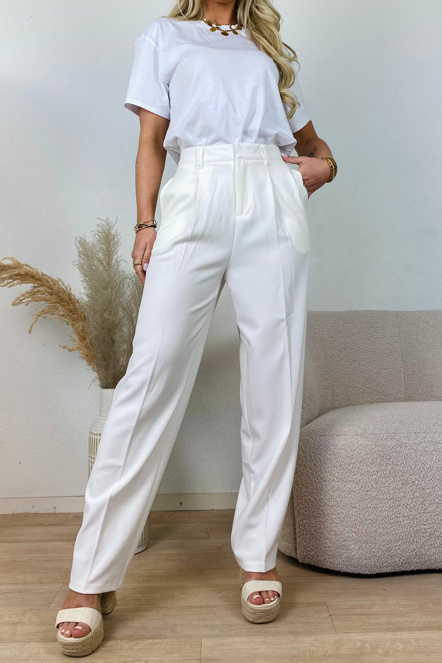 Baggy pantalon - Wit