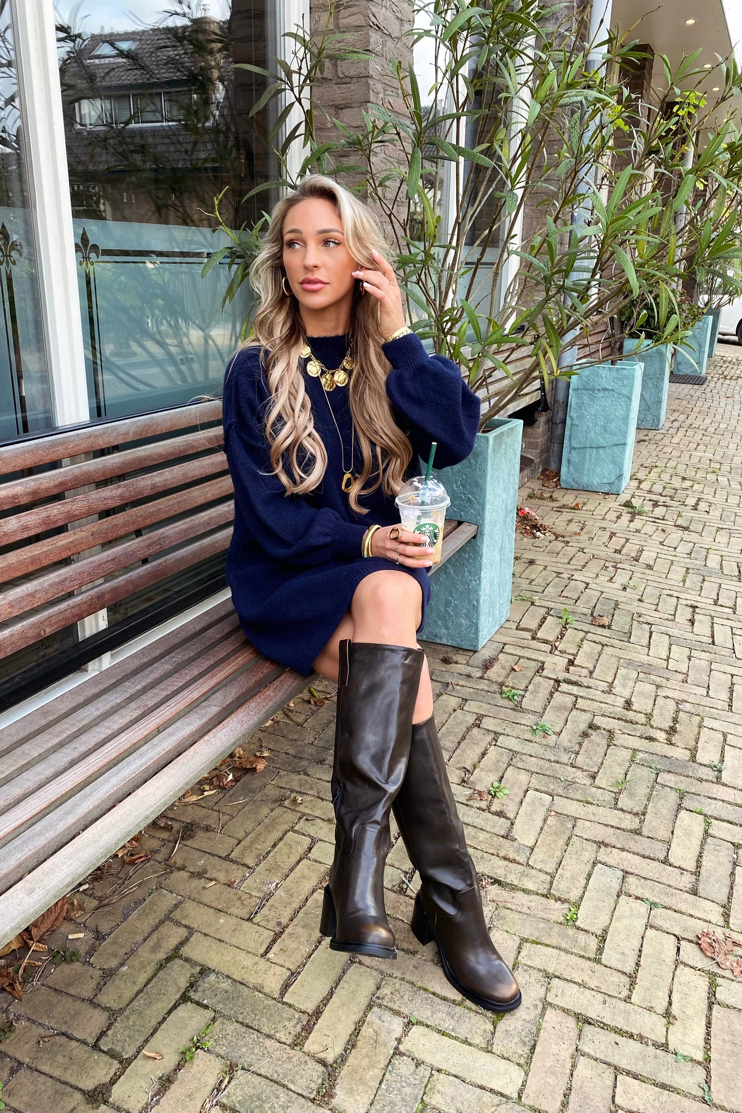 Benthe knit dress - Blue