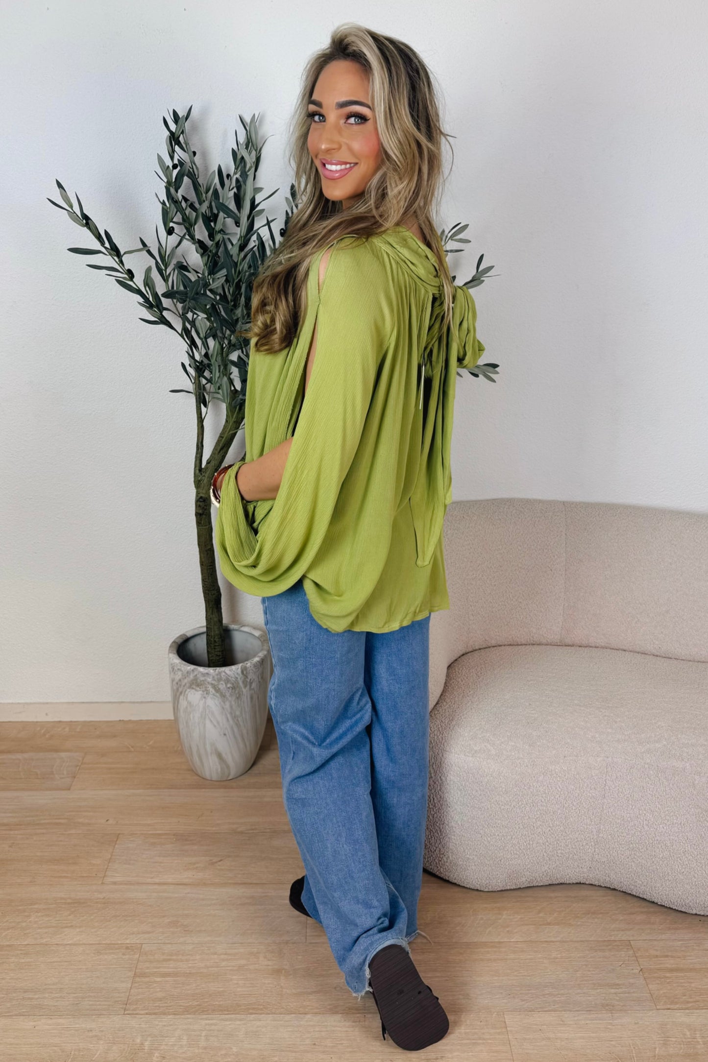 Daria cut-out blouse - Groen