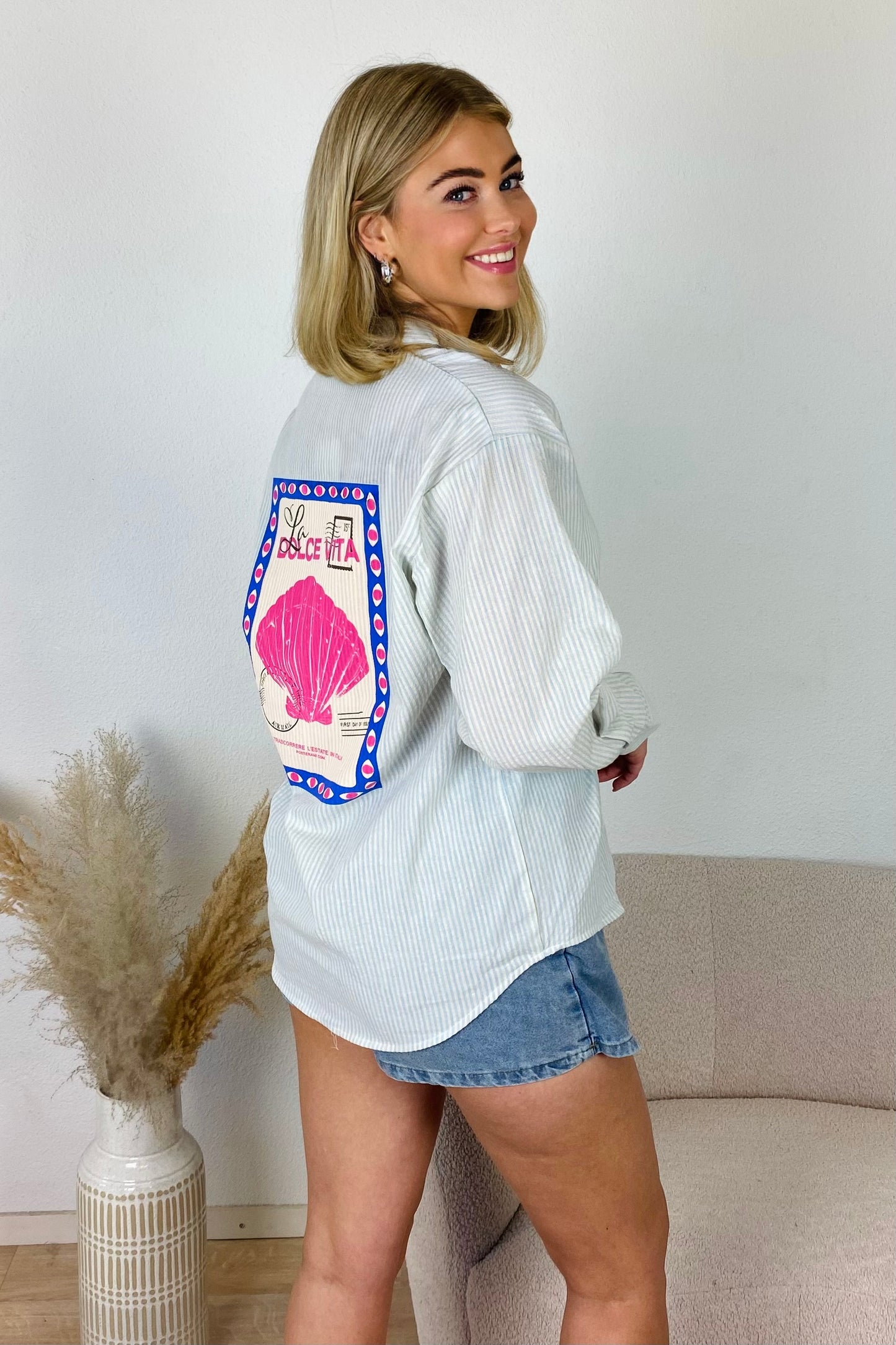 La Dolce Vita blouse - Blauw