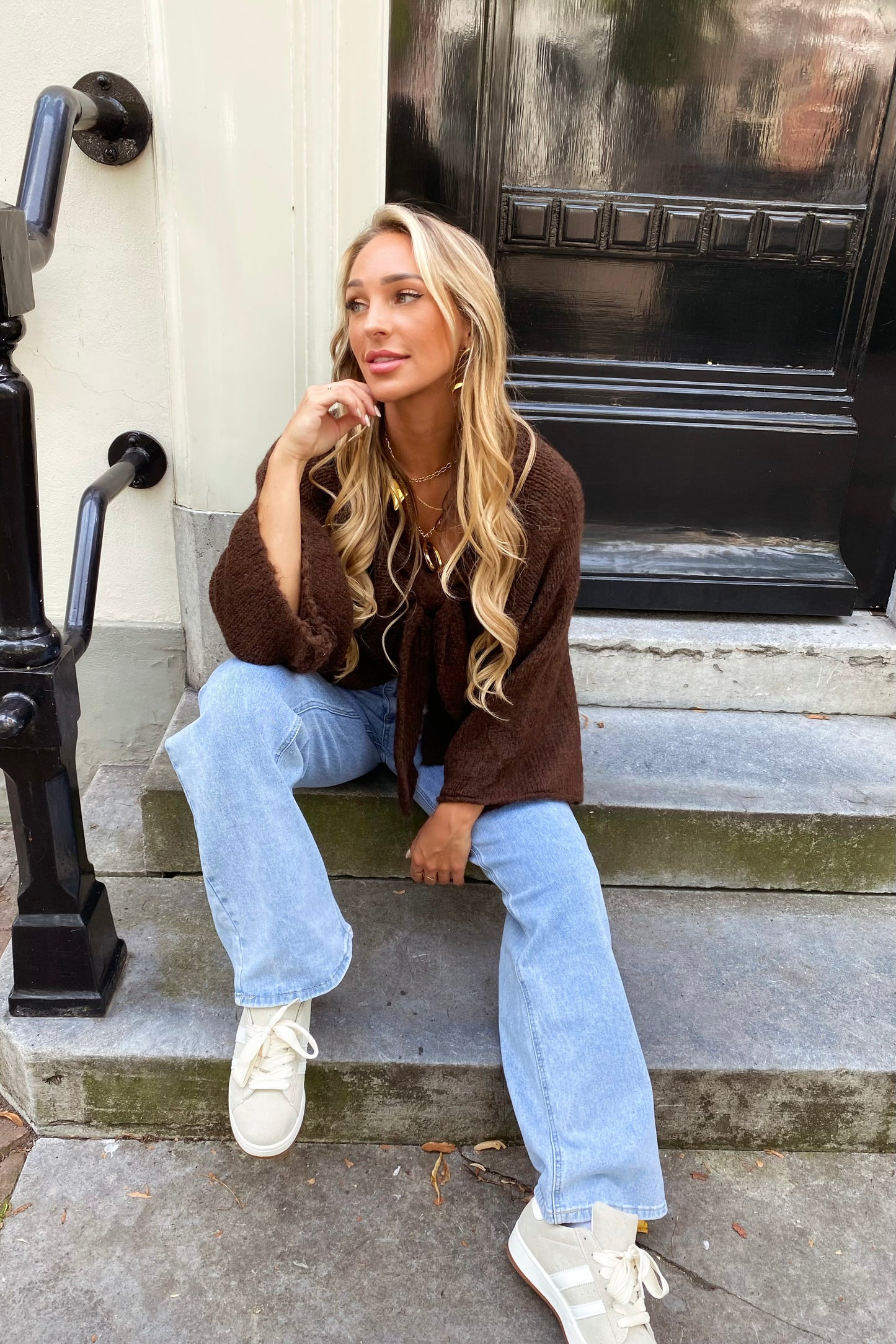 Jazz bow knit - Brown