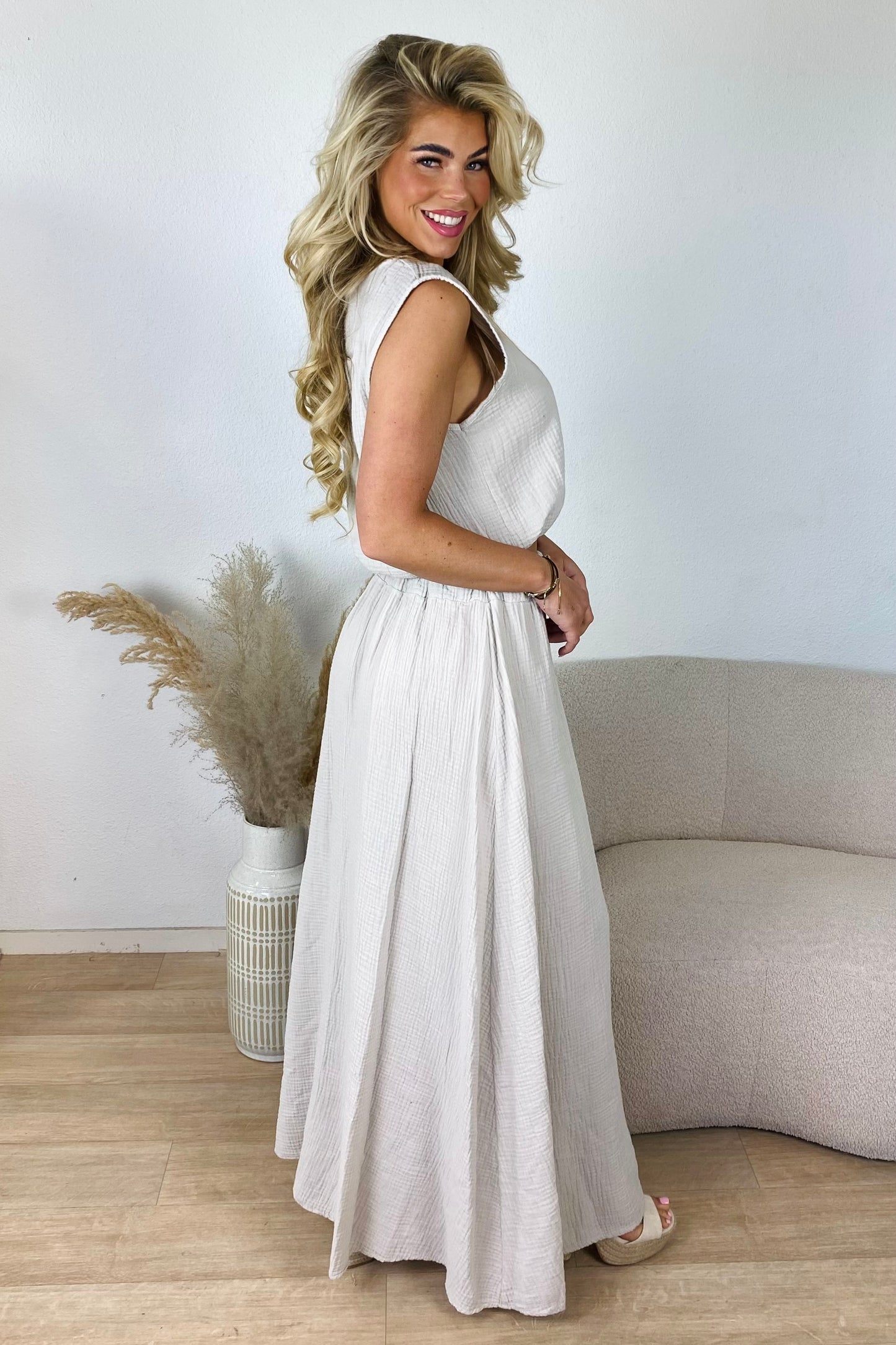 Mousseline skirt set - Beige