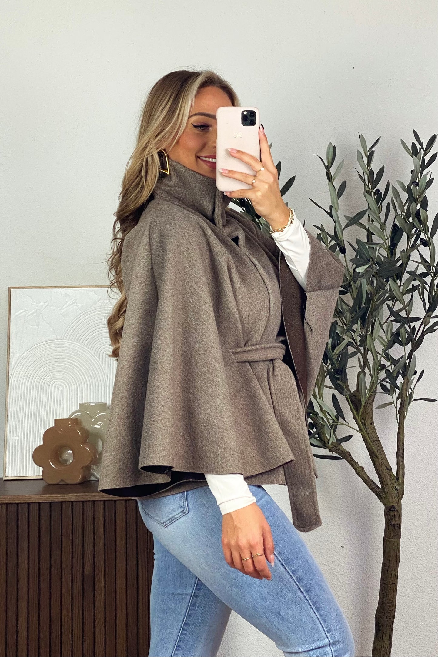 Vera poncho - Taupe