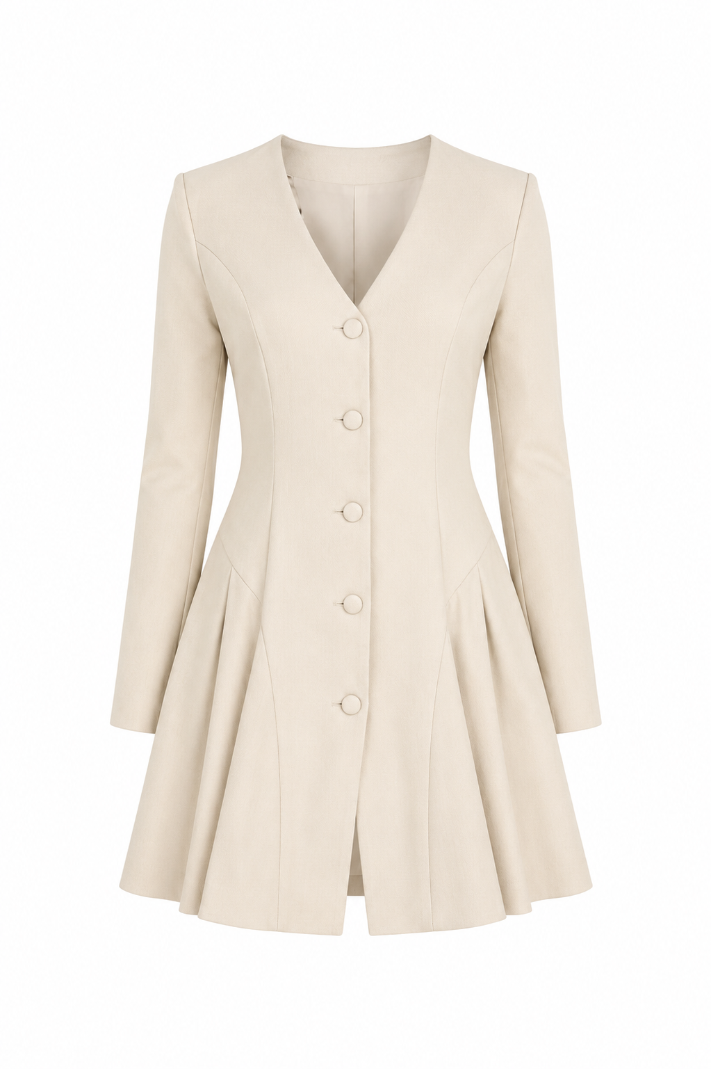 Flairy blazer jurk - Beige