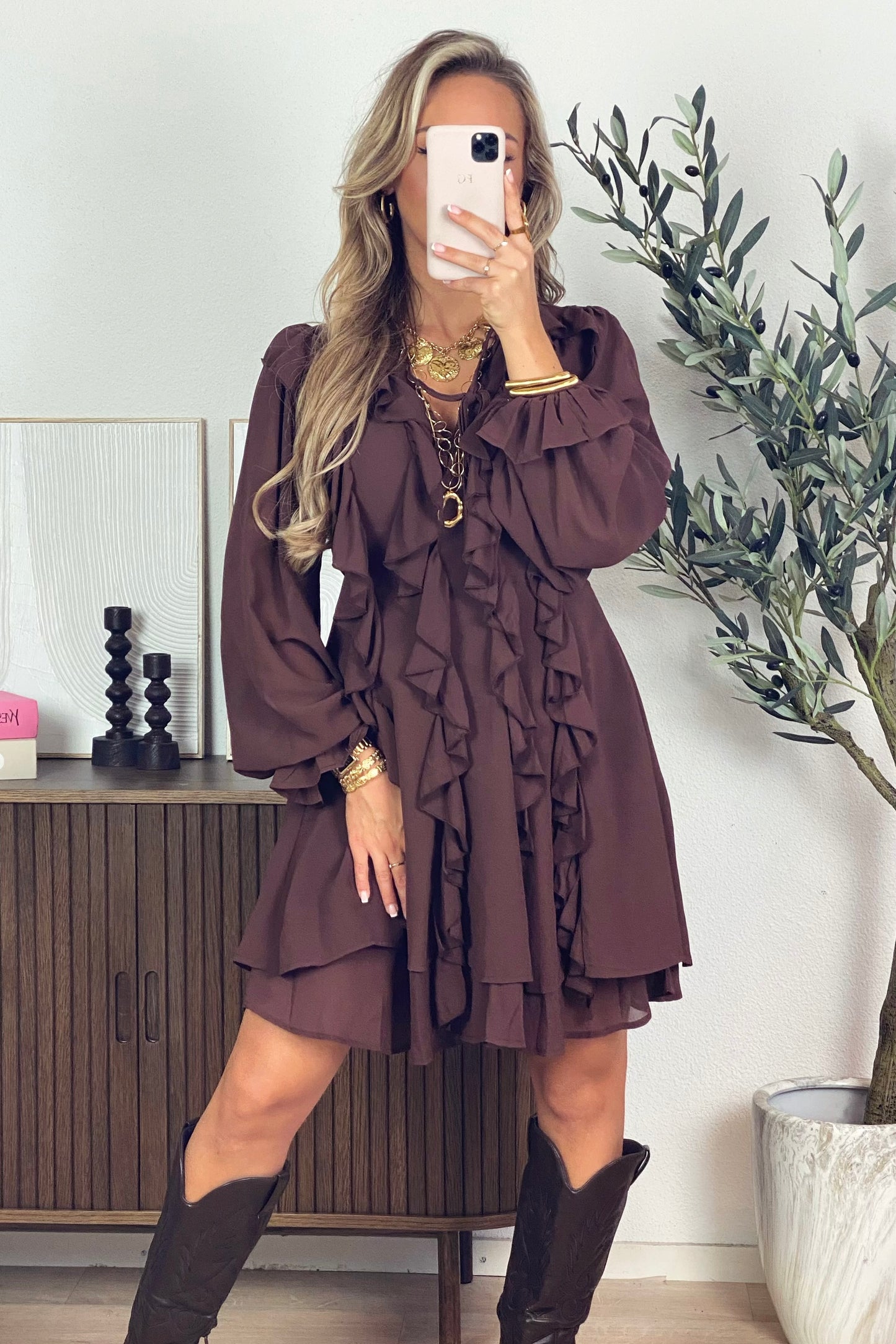Nina dress - Brown