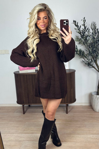 Elisa knit dress - Brown