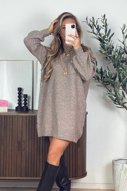 Benthe knit dress - Taupe