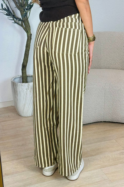Ava striped jeans - Bruin