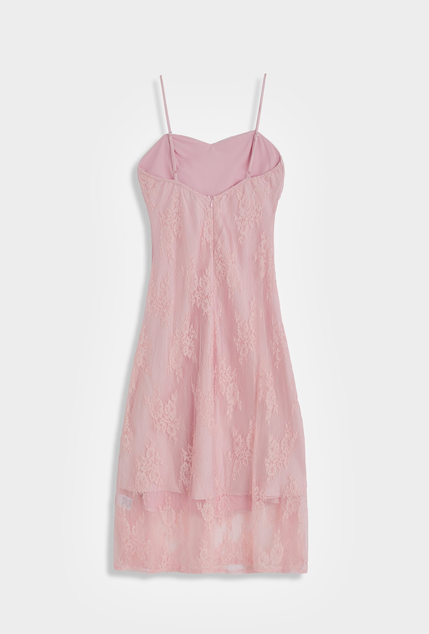 Elise kanten midi jurk - Roze