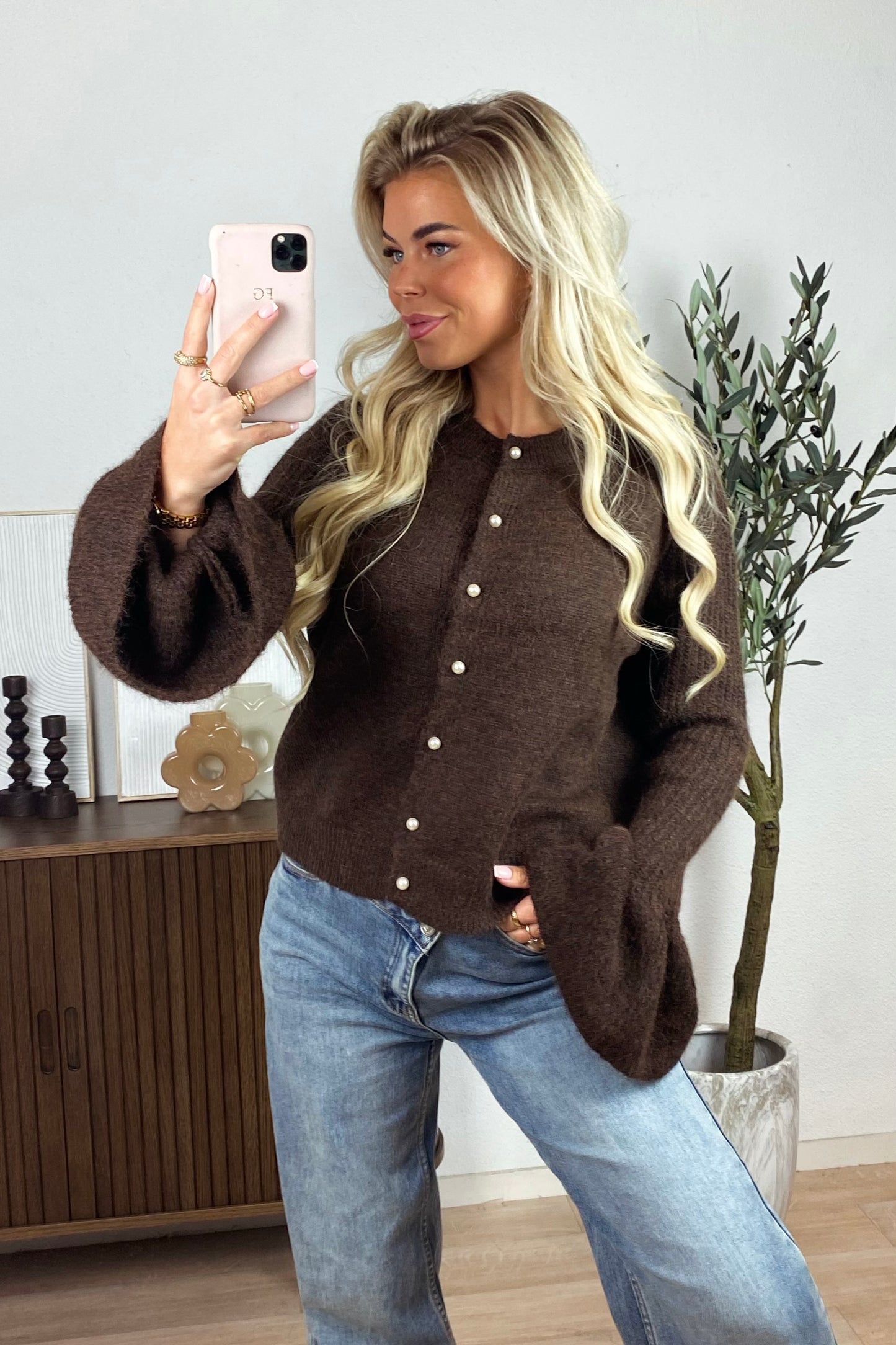 Zoe cardigan - Brown