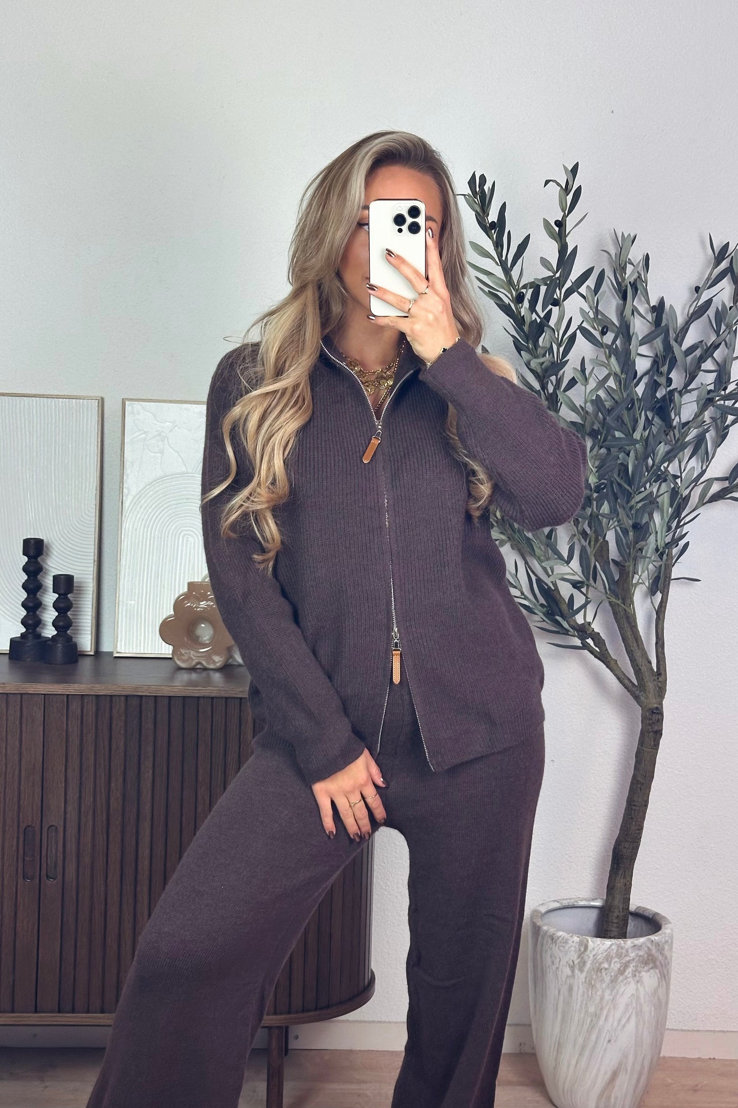 Mae zipper set - Brown