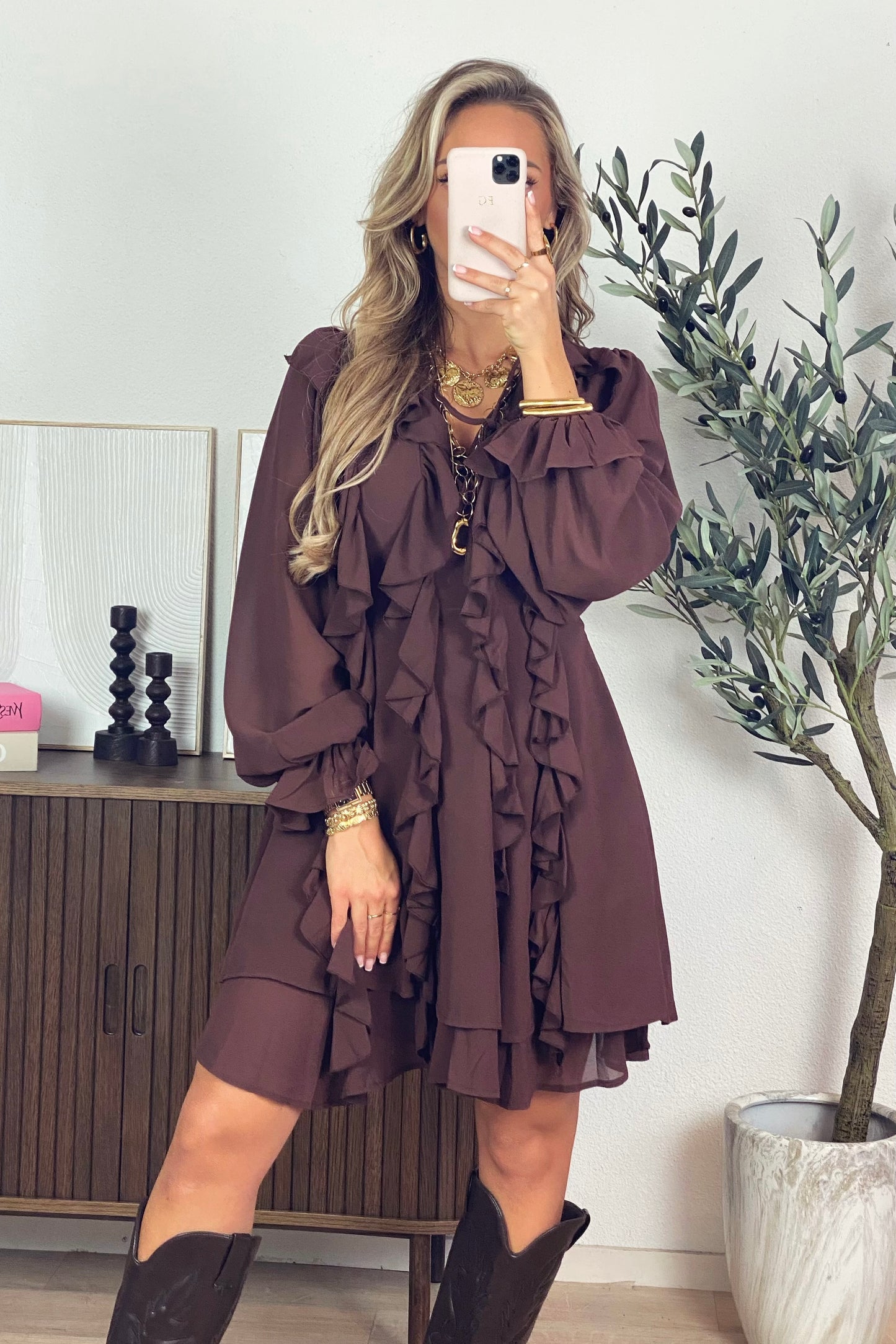 Nina dress - Brown