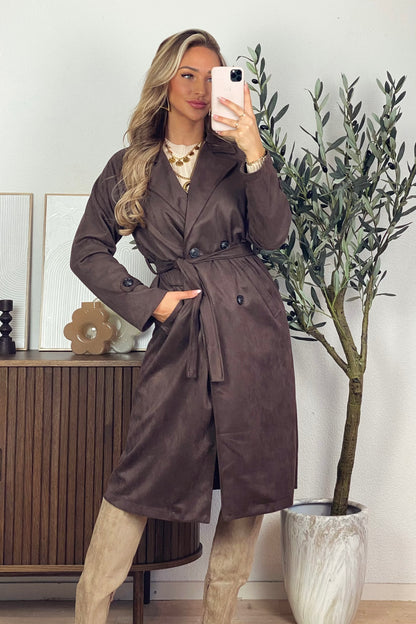 Puck trenchcoat - Brown